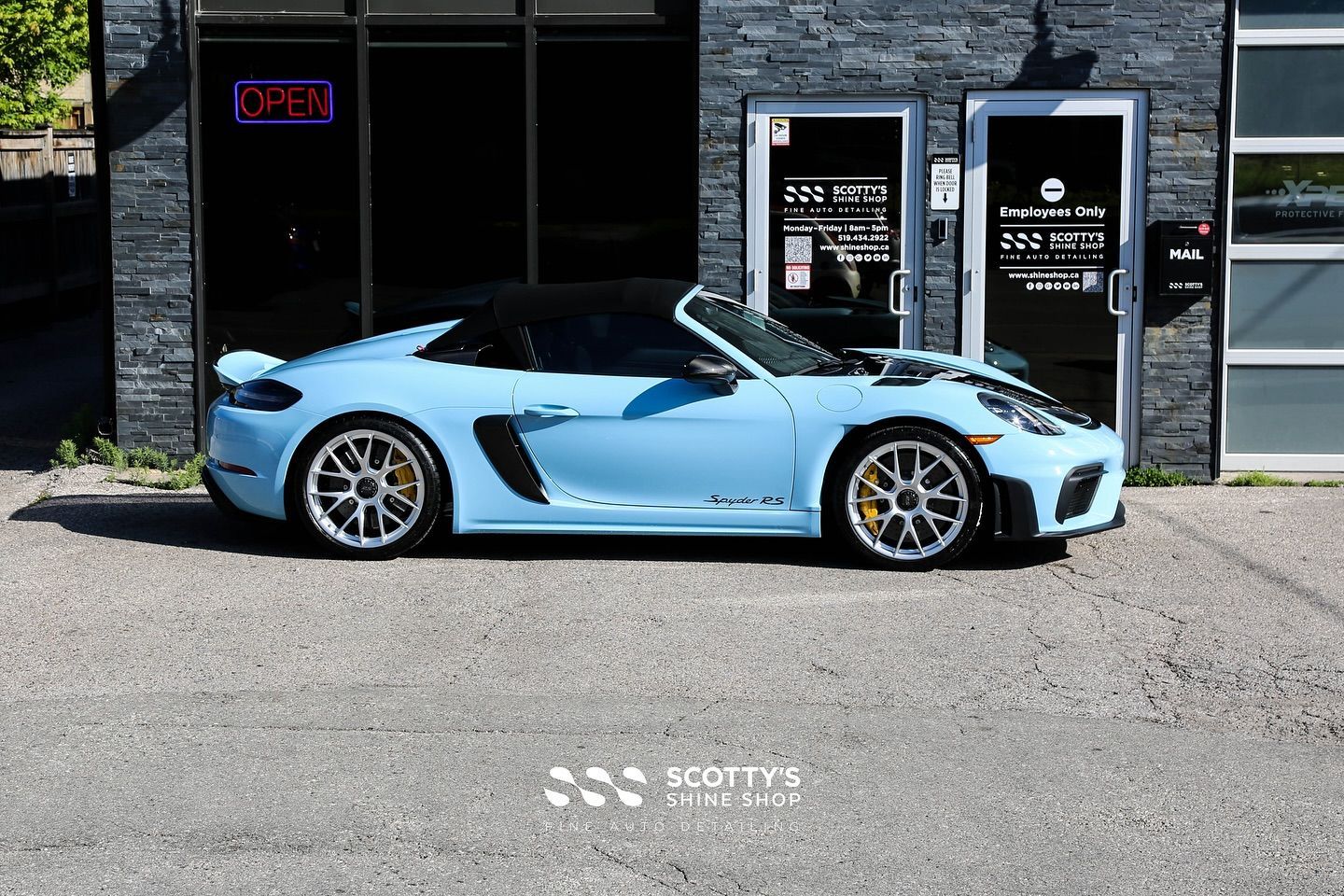 2024 Porsche 718 Spyder RS Premium Suntek Ultra Paint Protection Film side view London, ON