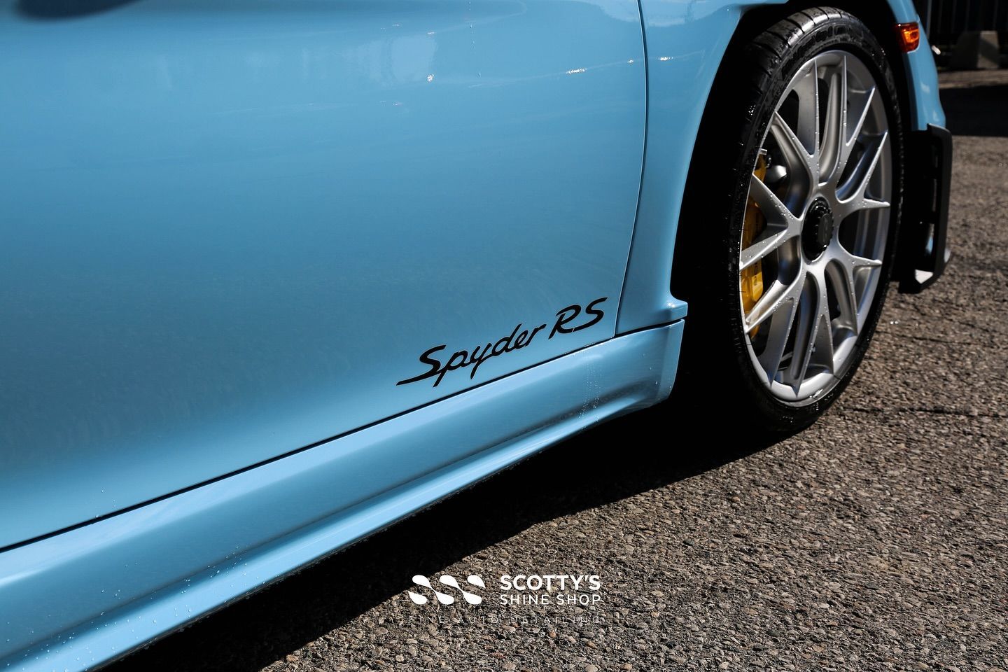 2024 Porsche 718 Spyder RS Premium Suntek Ultra Paint Protection Film emblem close up London, ON