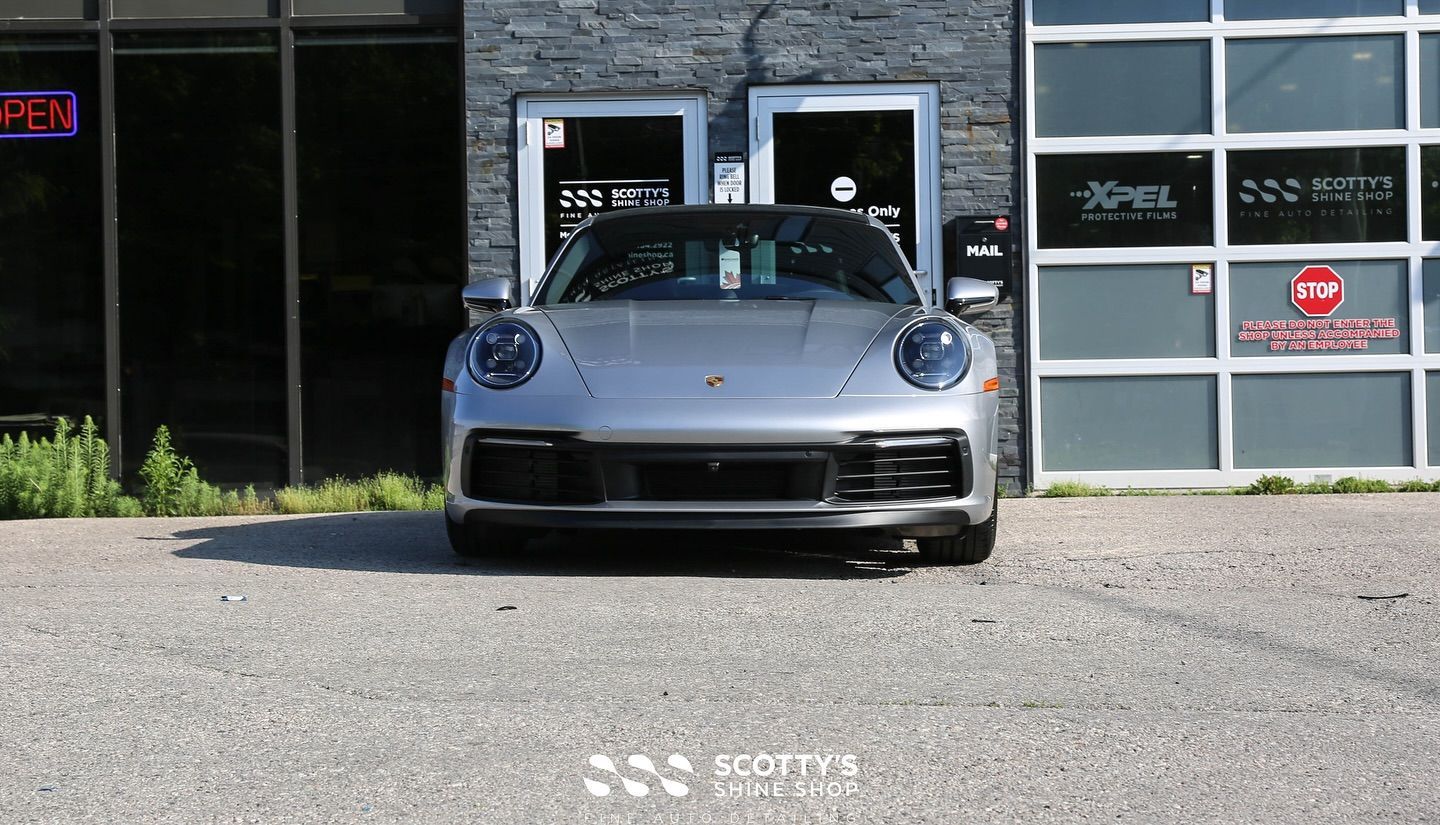 2024 Porsche 911 Carrera 4S Suntek Ultra Paint Protection Film, Ceramic Window Tint, Modesta BC-04 Ceramic Paint Coating front end view London, Ontario