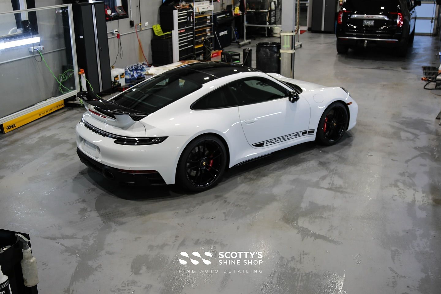 2024 Porsche 911 Carrera PREMIUM Suntek Ultra Paint Protection Film rear view London, Ontario