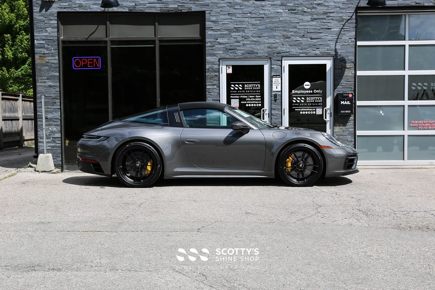 2024 Porsche 911 Targa GTS Llumar Formula 1 Pinnacle Ceramic Window Tint and Suntek Ultra Paint Protection Film side view London, Ontario