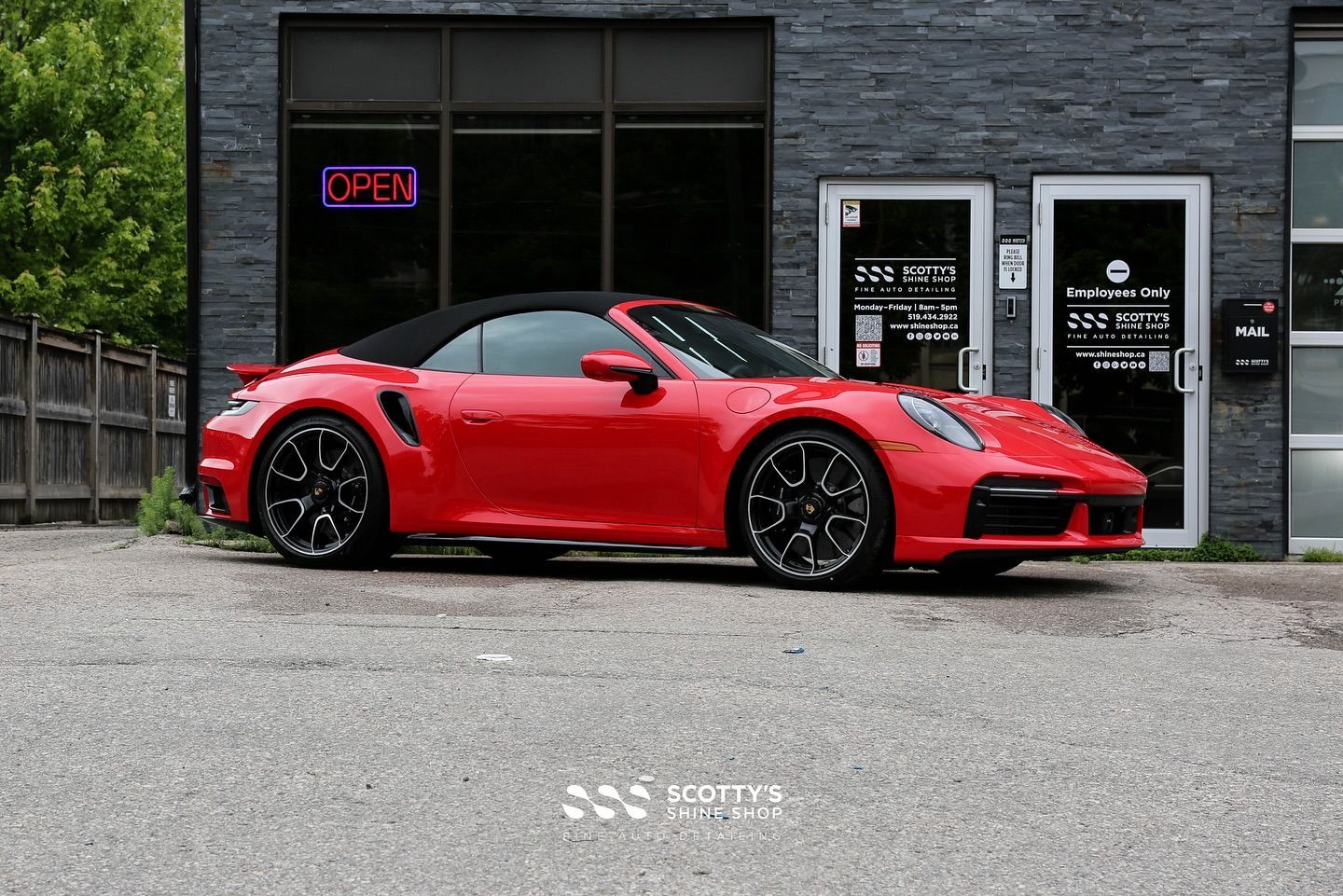 2024 Porsche 911 Turbo Cabriolet Suntek Ultra Paint Protection Film and Topped Off with a Ceramic Coating on the Body and All Glass side view London, ON