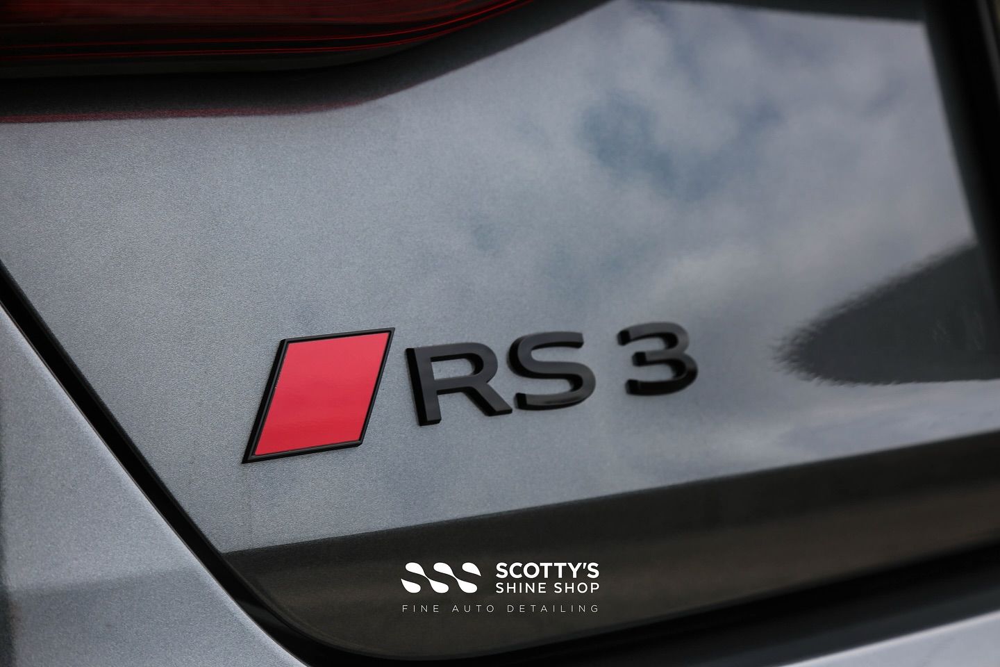 2025 Audi RS3 SunTek Ultra Paint Protection Film on the Full Front Bumper, Hood & Fenders , Headlights , Mirrors, A-Pillars , Roof rear close up view London, Ontario 