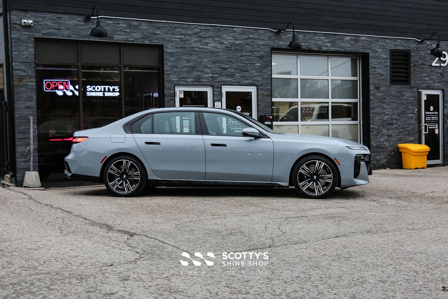 2025 BMW 760i Paint Correction, Modesta BC-04 Ceramic Coating, Modesta BC-06 Ceramic Coating side view London, Canada