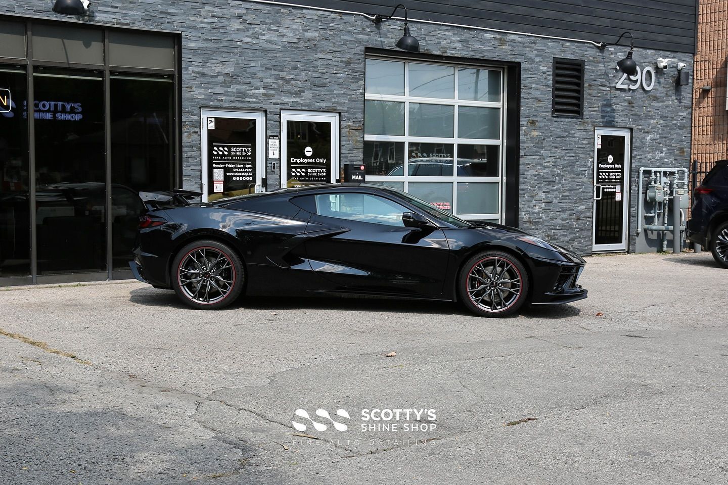 2025 Chevrolet Corvette Stingray SunTek Ultra Paint Protection Film, Carlas GT Vision 80 Windshield Protection Film side view London, Ont