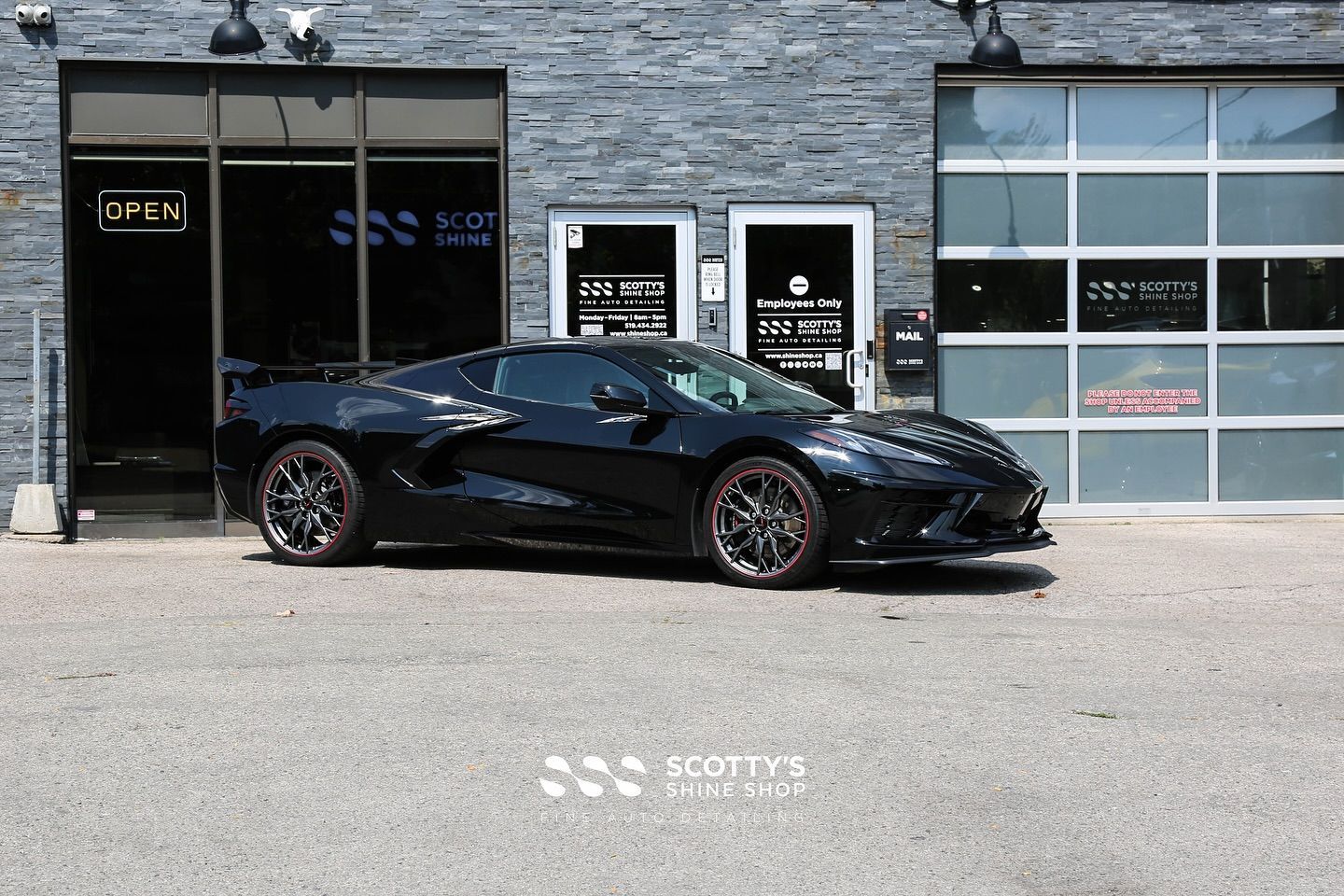 2025 Chevrolet Corvette Stingray SunTek Ultra Paint Protection Film, Carlas GT Vision 80 Windshield Protection Film side view London, Ontario CAN
