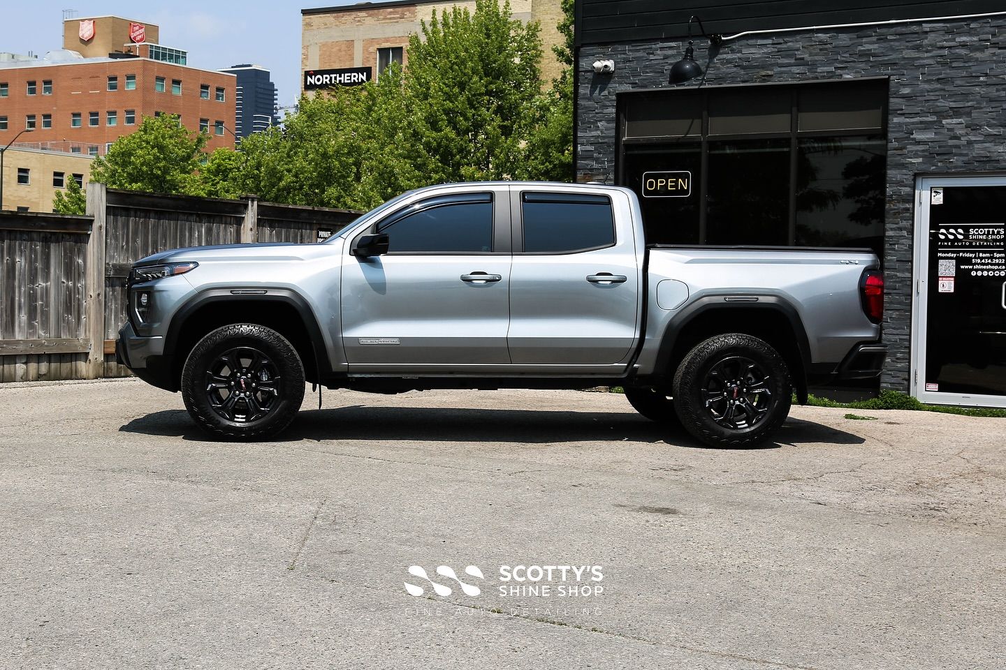 2025 GMC Canyon Suntek Ultra Paint Protection Film, Light Paint Correction, Ceramic Coating side view London, Canada