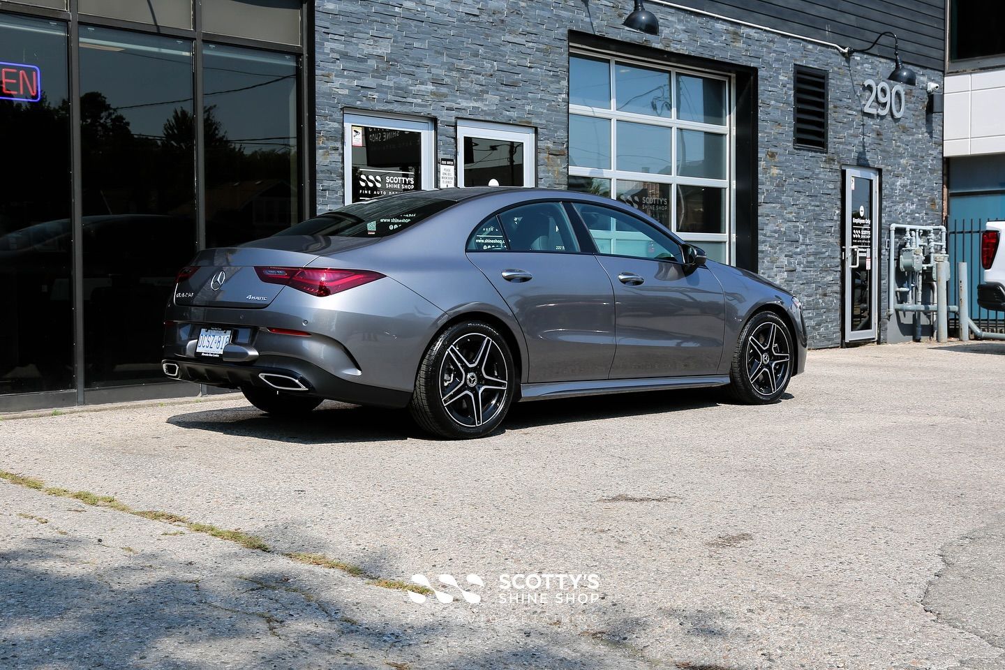 2025 Mercedes CLA250 Paint Correction and Modesta BC-04 Nano-Titanium Glass Coating rear view London, ON Canada