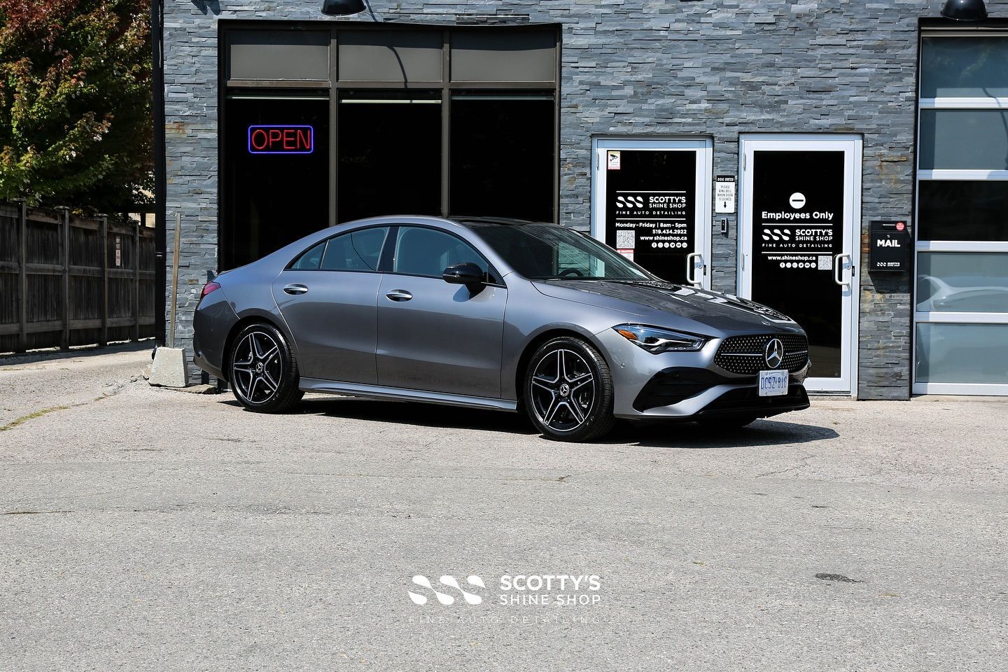 2025 Mercedes CLA250 Paint Correction and Modesta BC-04 Nano-Titanium Glass Coating London, Ont Canada