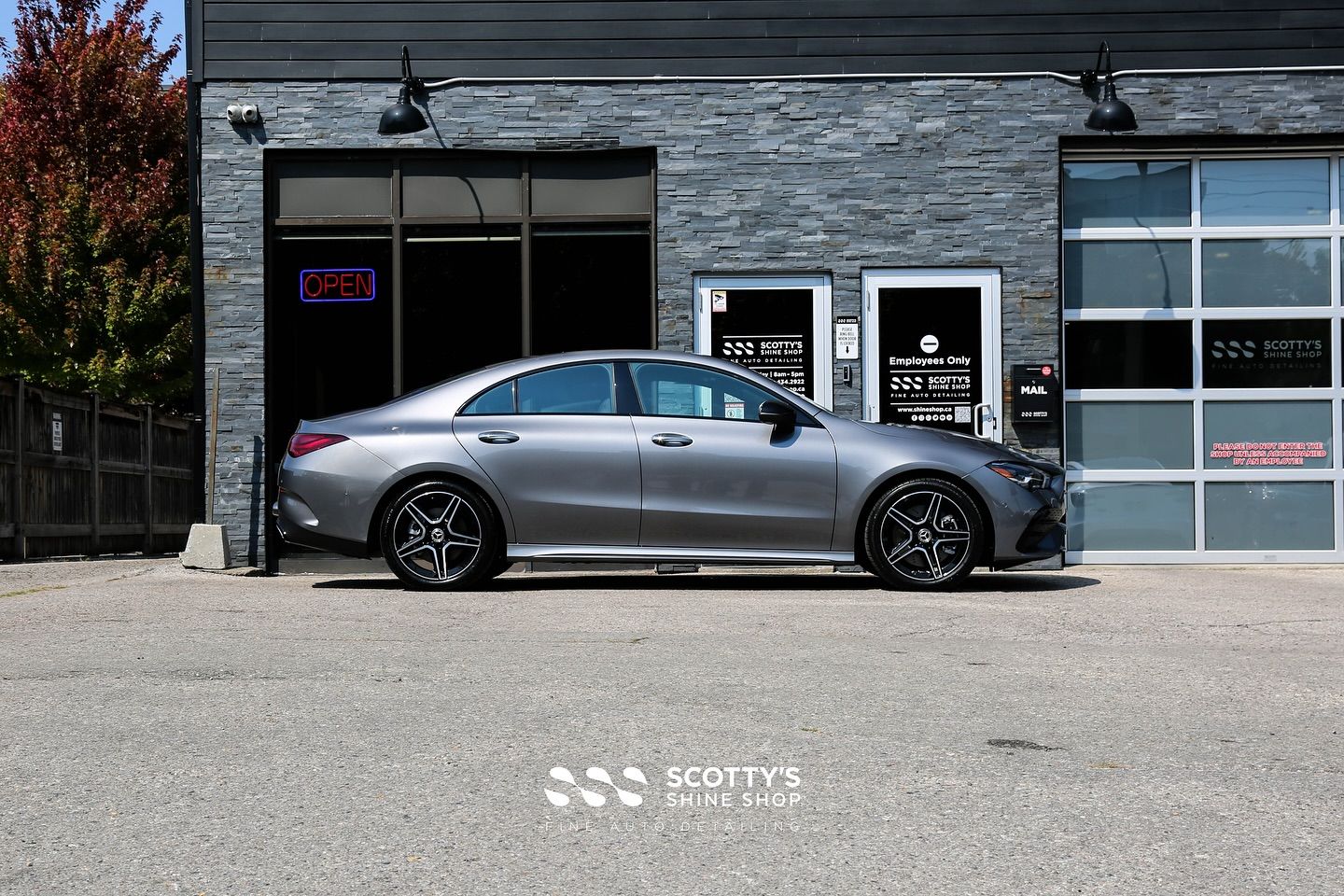 2025 Mercedes CLA250 Paint Correction and Modesta BC-04 Nano-Titanium Glass Coating side view London, Ontario