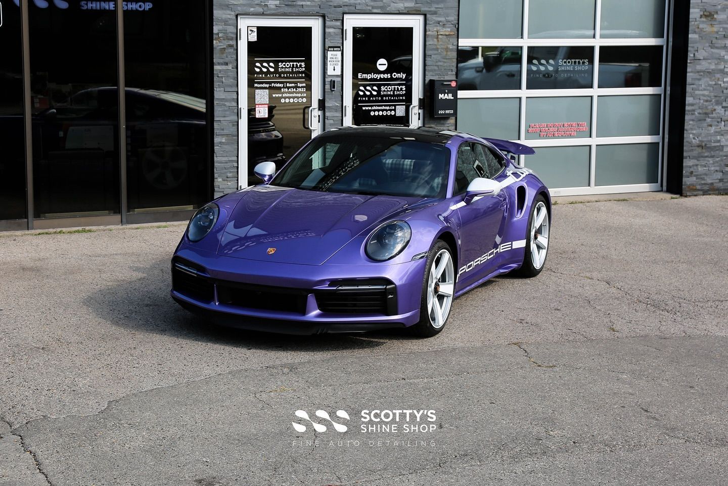 2025 Porsche 911 Turbo Suntek Ultra Paint Protection Film from above London, Canada