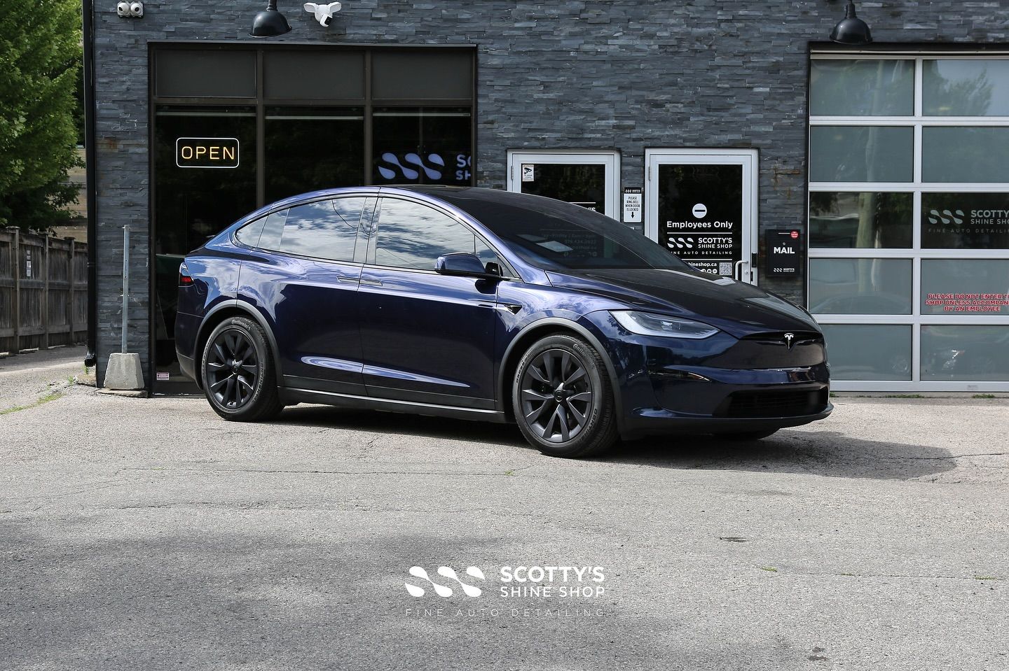 2025 Tesla Model X Carlas “Midnight Blue” 3rd Generation TPU Color Paint Protection Film London, Ontario Canada
