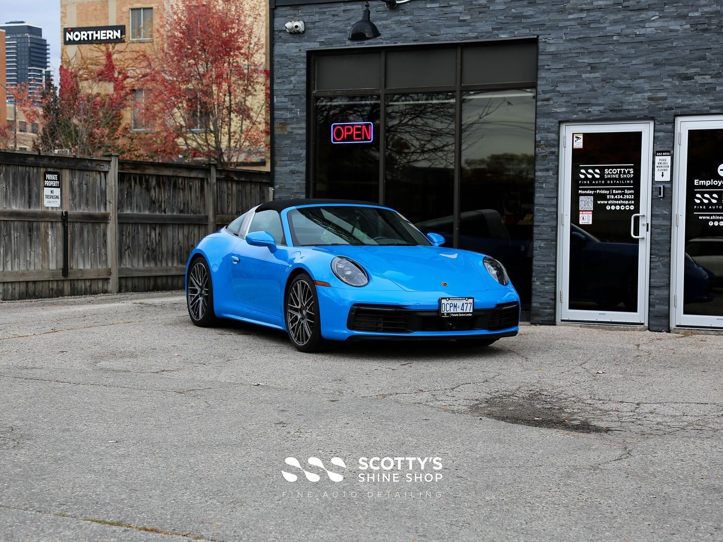 911 Targa4S Premium Suntek Ultra Paint Protection Film Covering the Front End, Pillars, Rocker Panels and Rear Fenders front end view  London, Ontario