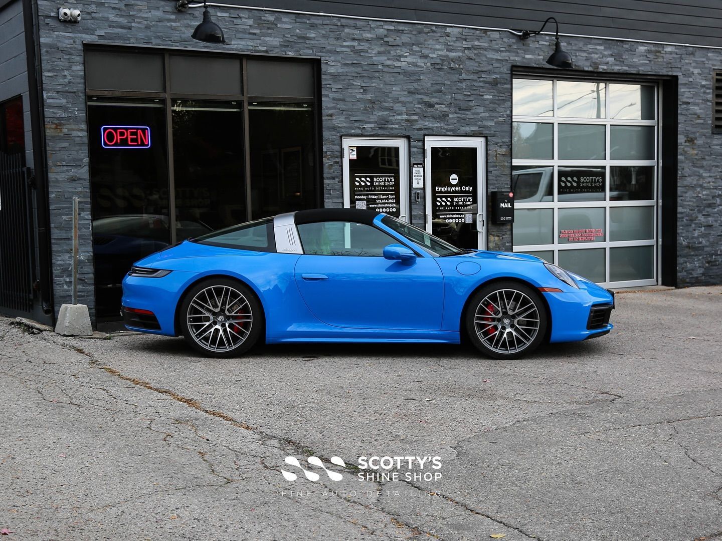 911 Targa4S Premium Suntek Ultra Paint Protection Film Covering the Front End, Pillars, Rocker Panels and Rear Fenders side view  London, Ontario