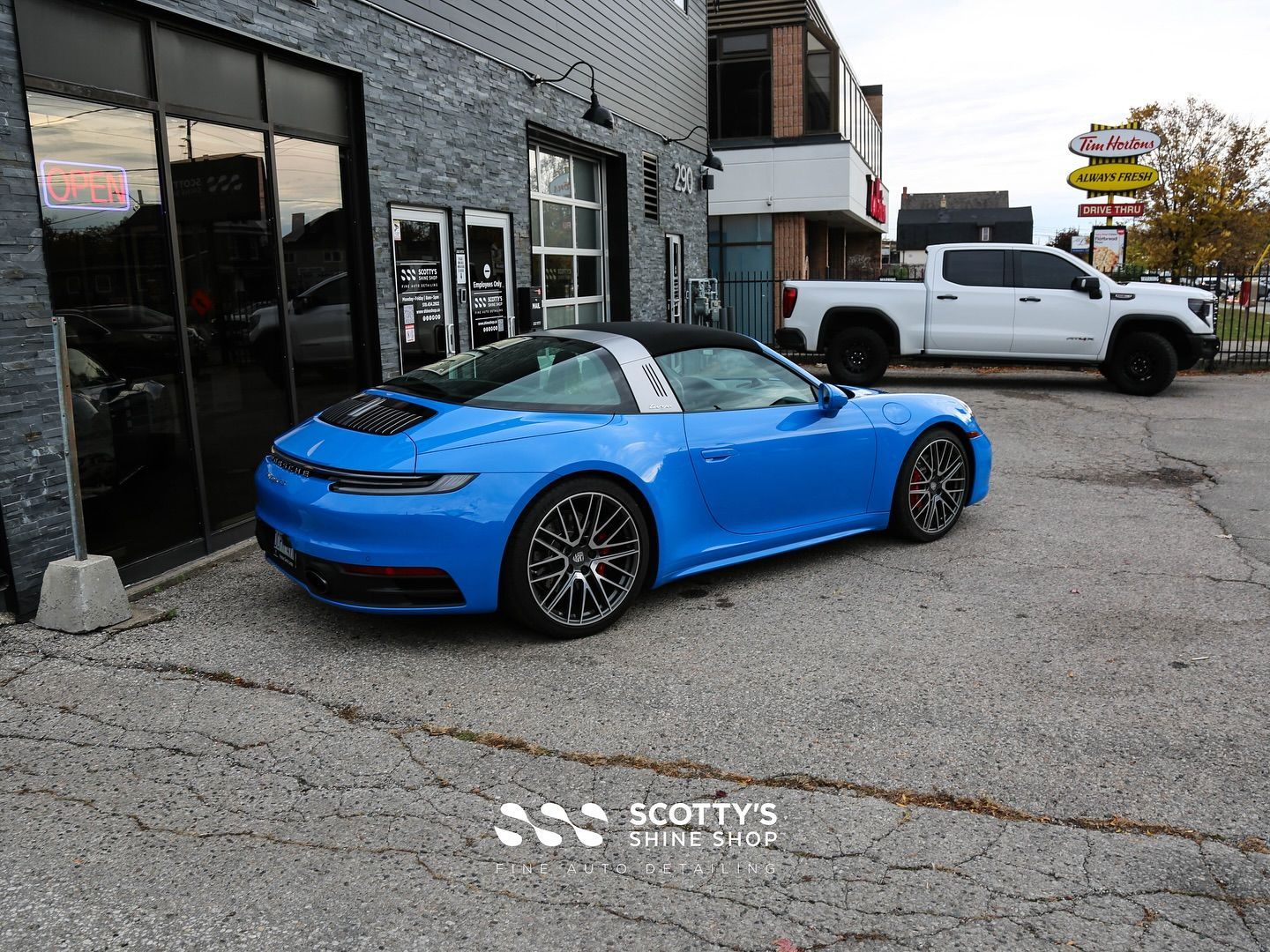 911 Targa4S Premium Suntek Ultra Paint Protection Film Covering the Front End, Pillars, Rocker Panels and Rear Fenders London, ON