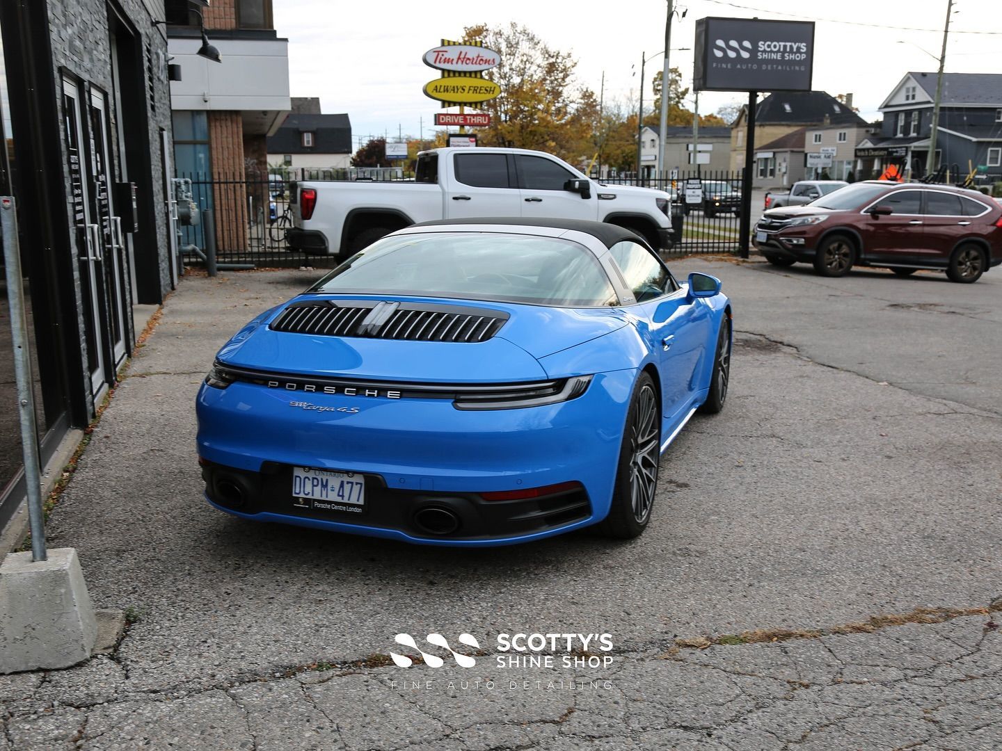 911 Targa4S Premium Suntek Ultra Paint Protection Film Covering the Front End, Pillars, Rocker Panels and Rear Fenders rear view London, Ontario