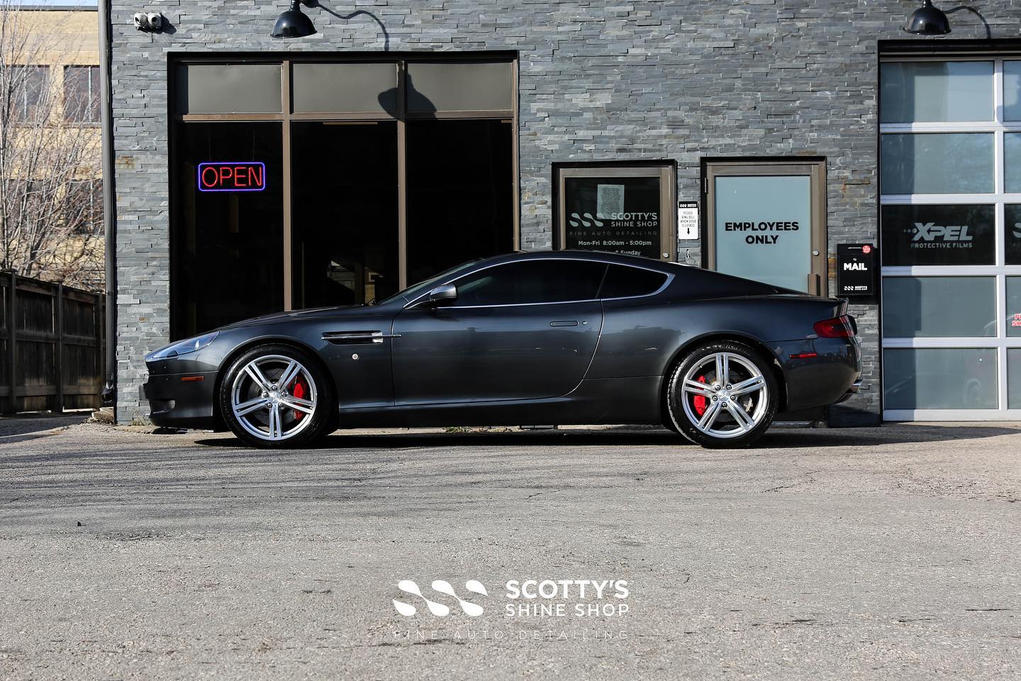 Aston Martin DB9 Xpel Prime XR Ceramic Window Tint side view London, ON