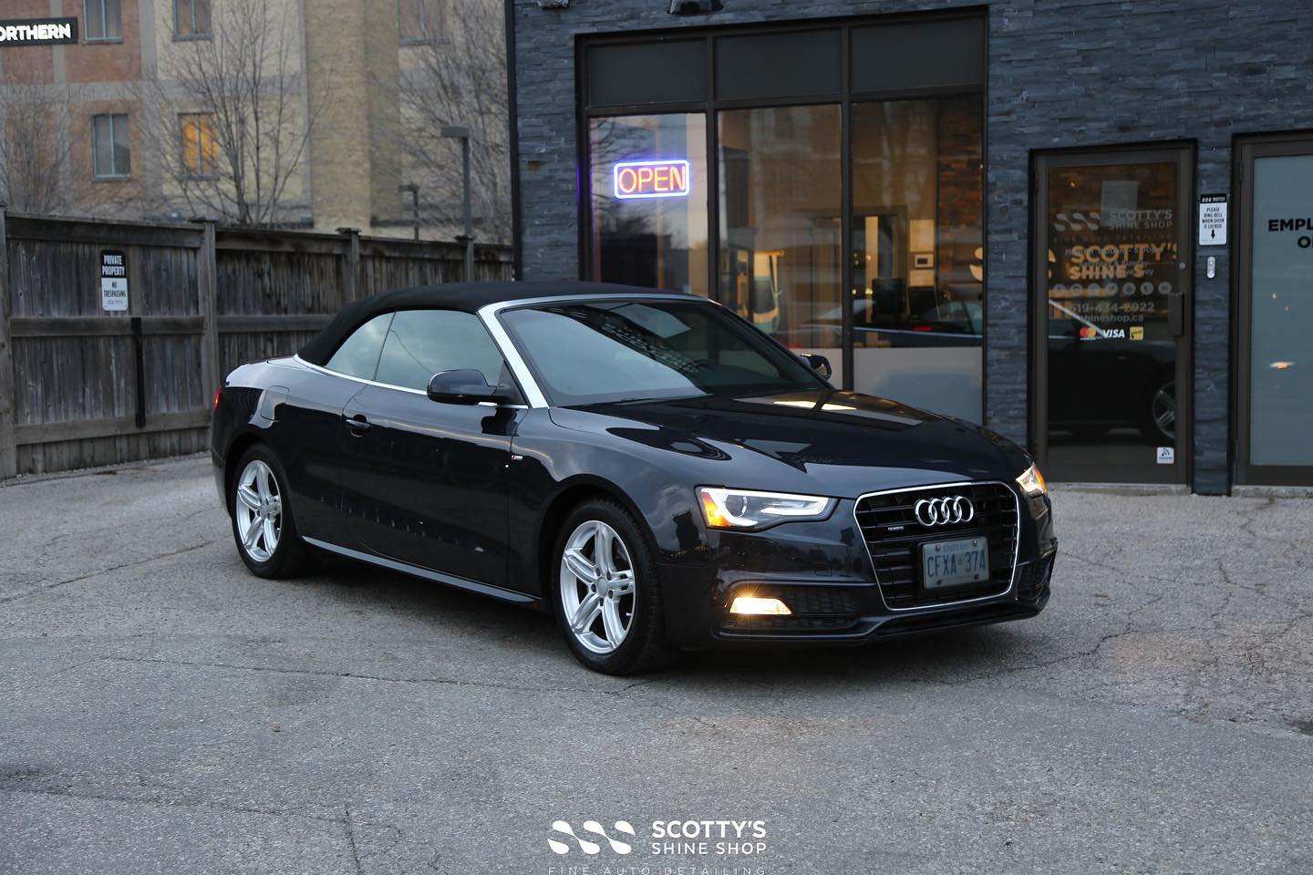 audi a5 cabriolet interior detail ldn ontario