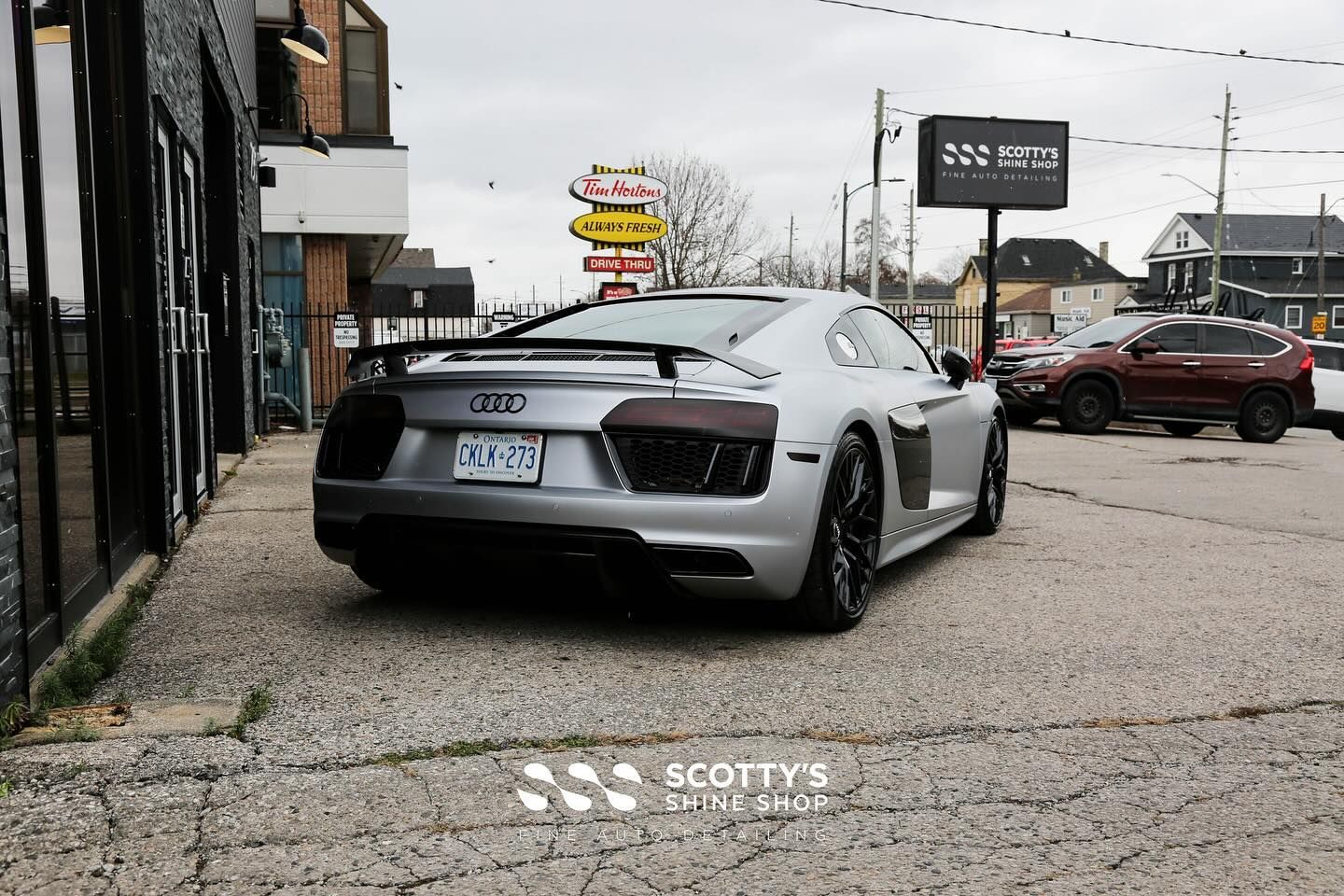 Audi R8 Full Detailing and Replacement Paint Protection Film London, Canada