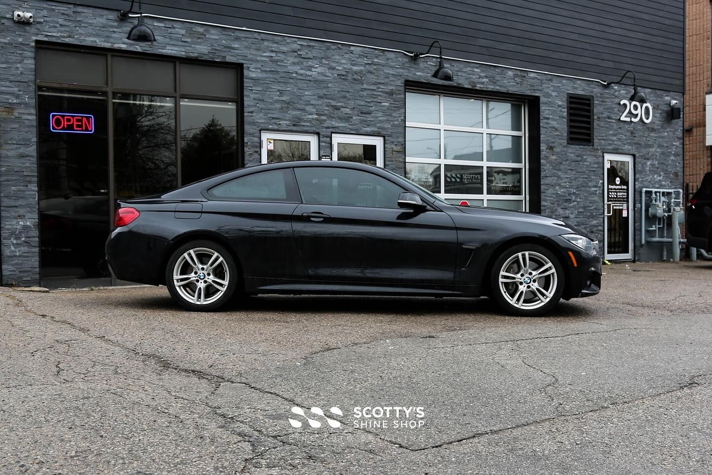 BMW 430i Xpel Prime Window Tint side view London, Ontario