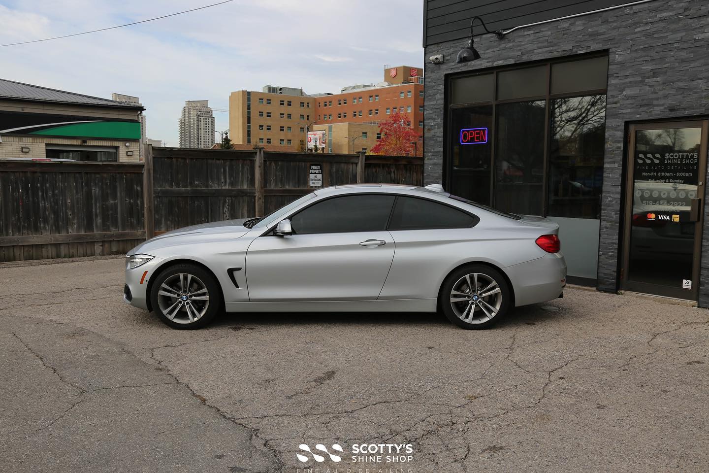 BMW premium window tinting rear and side views London Ontario