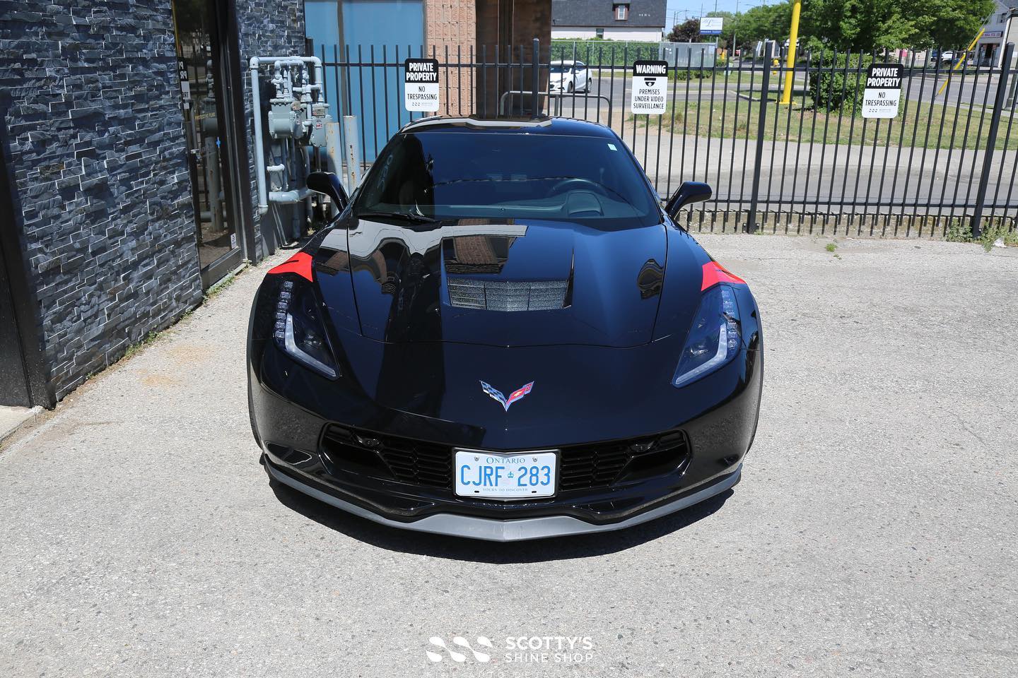 Black Corvette Paint Correction