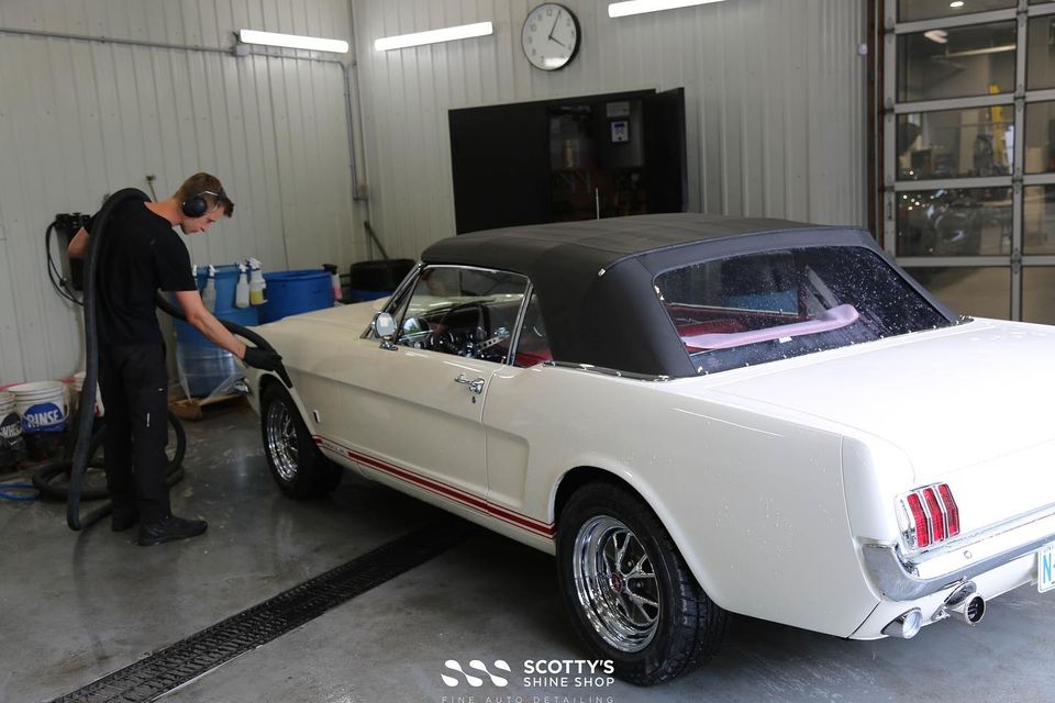 1966 Ford Mustang in for Paint Correction and a protective Ceramic Coating