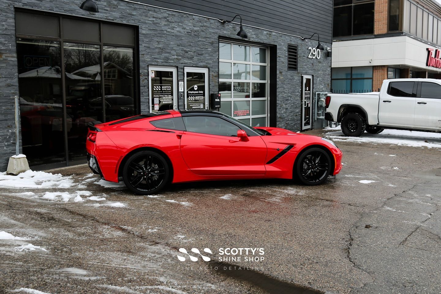 Chevrolet Corvette C7 Detailing side view London, Ontario Canada
