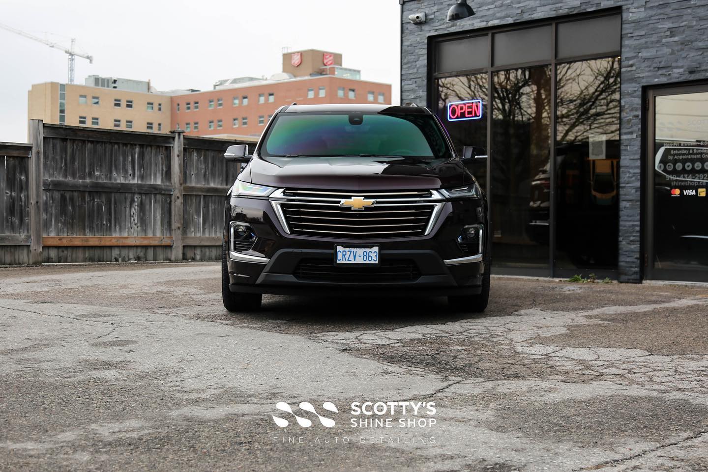 Chevrolet Traverse High Country Xpel Paint Protection Film, Paint Correction and Gtechniq Crystal Serum Ultra Ceramic Paint Coating London, Canada