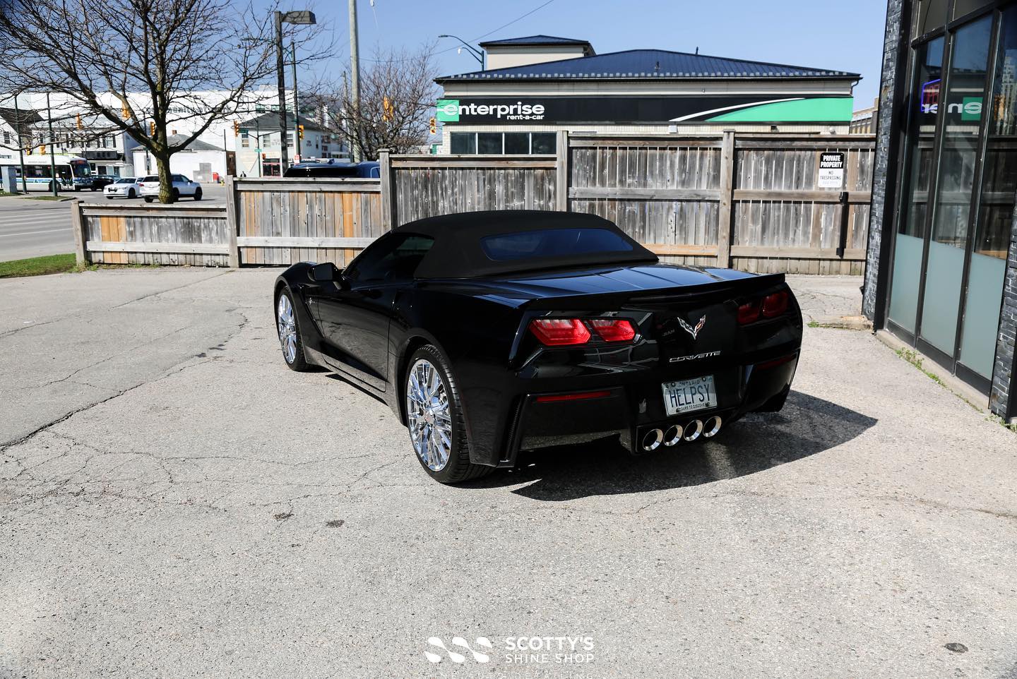 Corvette C7 Xpel Prime XR Plus ceramic window film rear view London Ontario