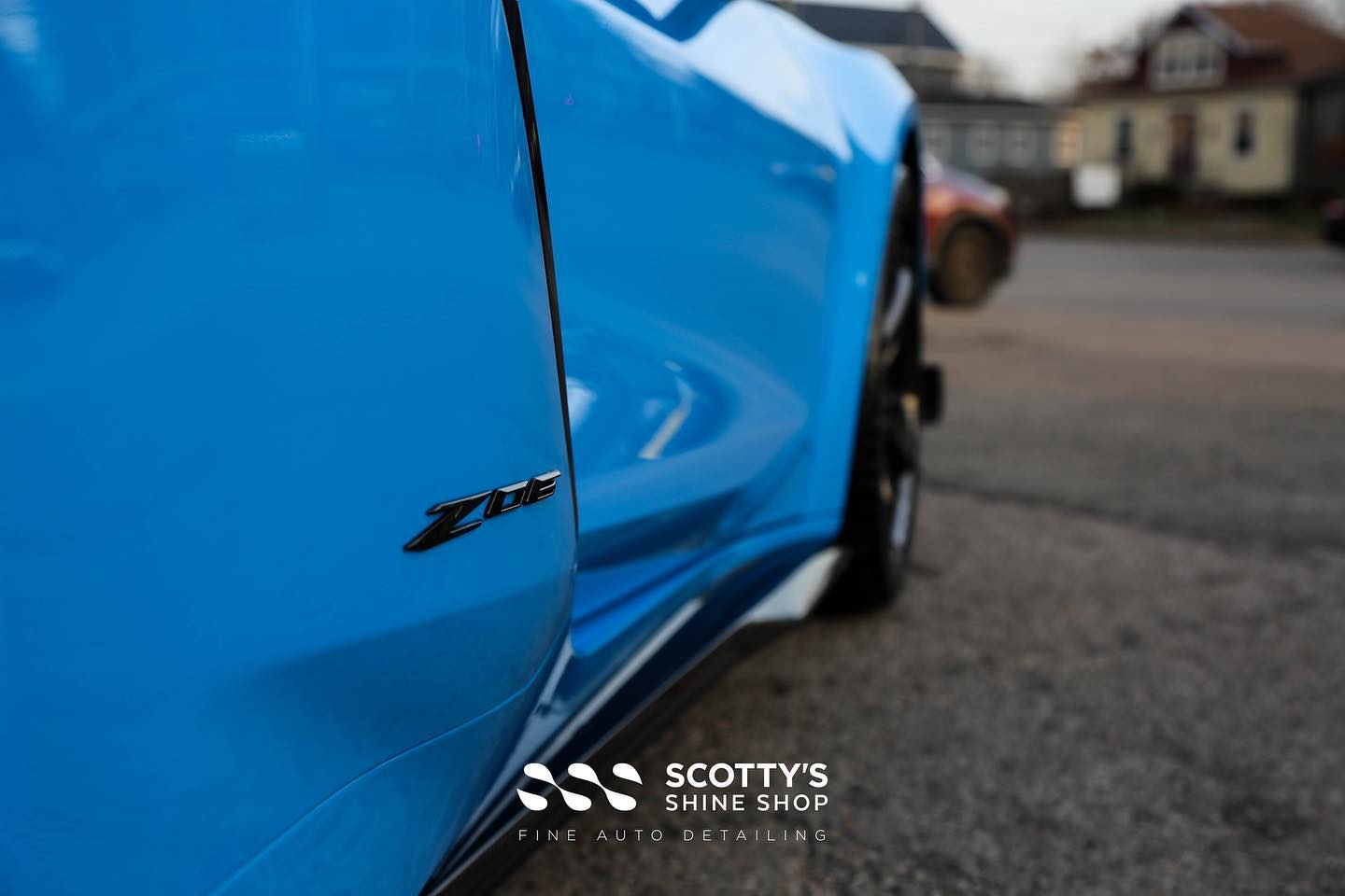 Corvette Z06 Xpel Paint Protection Film, Xpel Prime XR Plus Window Tint side panel view London, ON