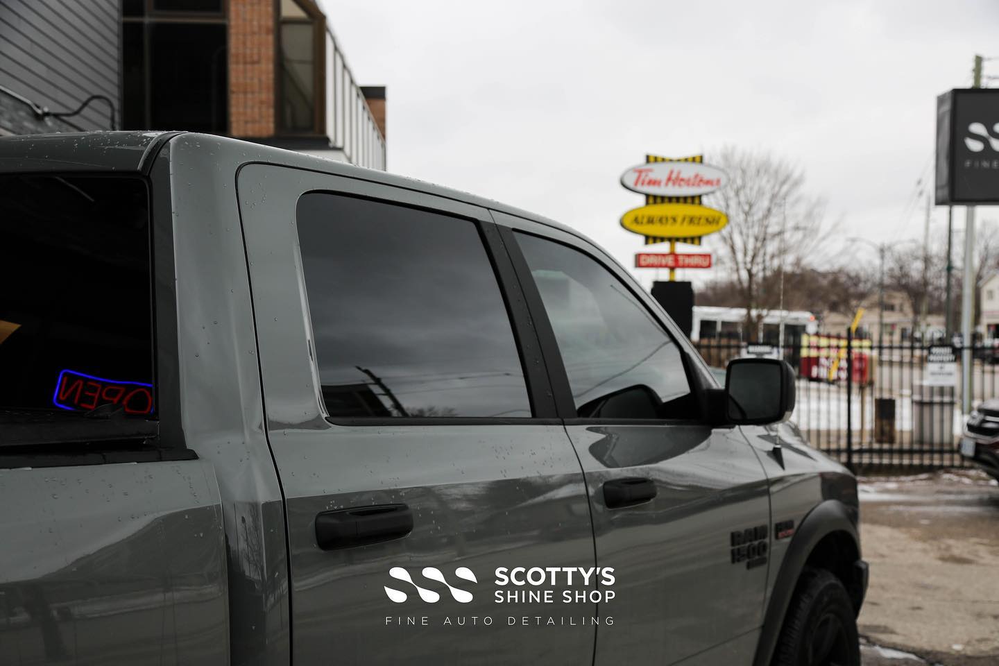 Dodge Ram Xpel Prime XR Ceramic Window Tint window close up London, Ontario