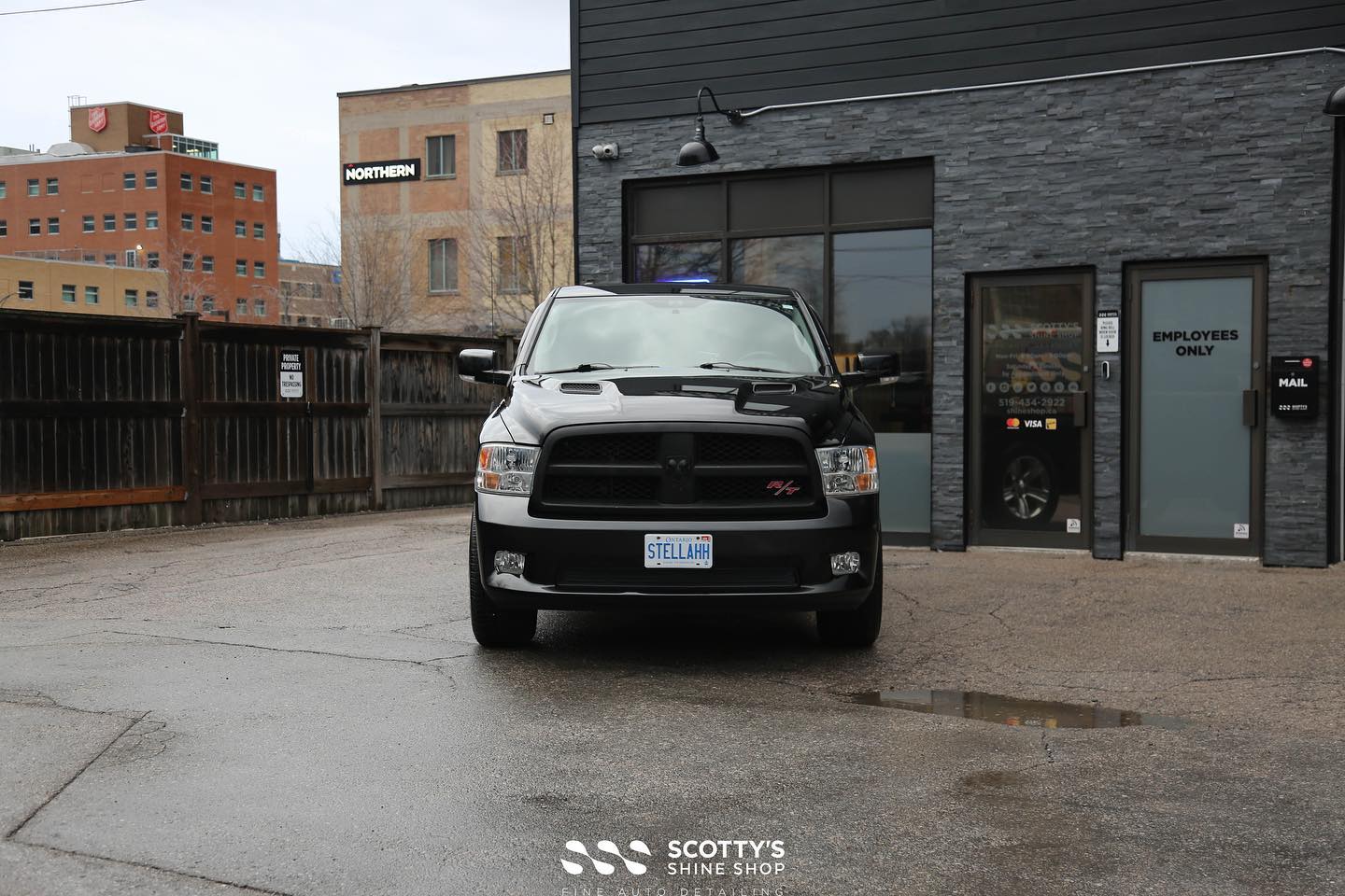 2012 Dodge Ram paint correction and touch up front view london on