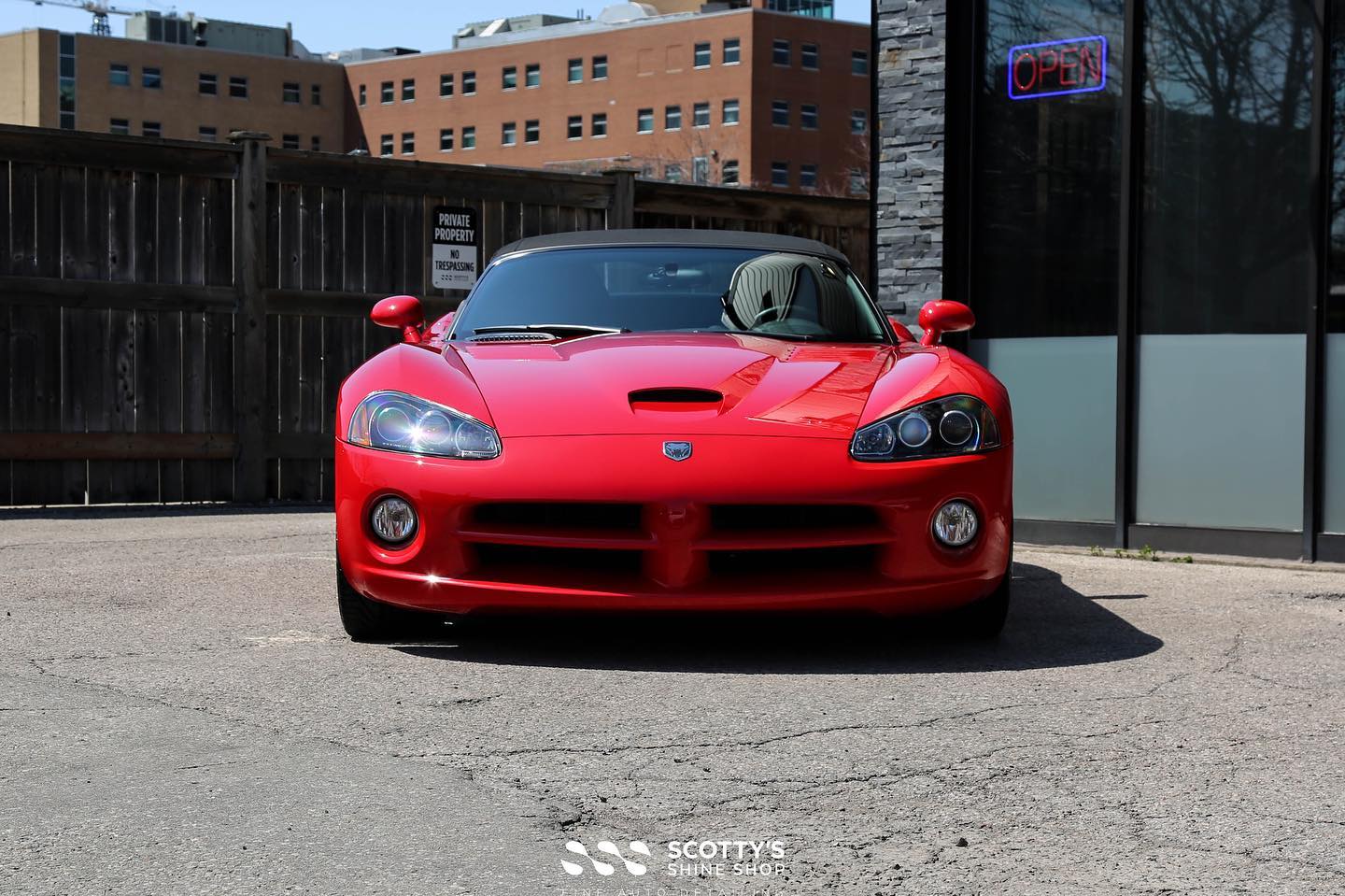 Dodge Viper paint correction and protected with Modesta BC-04 nano titanium glass coating Ontario Canada