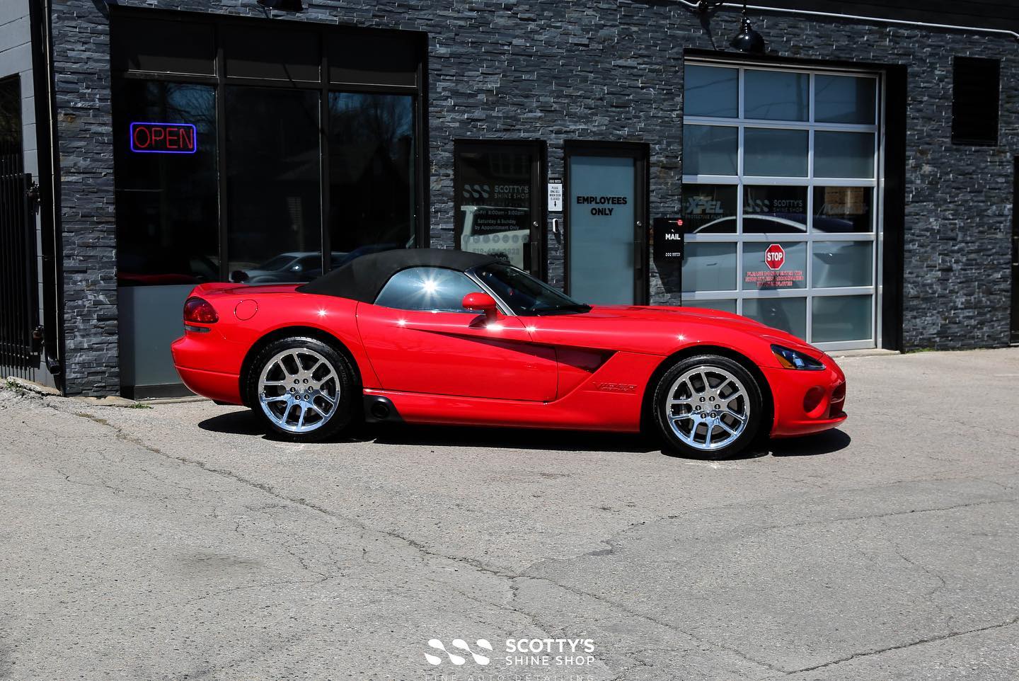 Dodge Viper paint correction and protected with Modesta BC-04 nano titanium glass coating London On