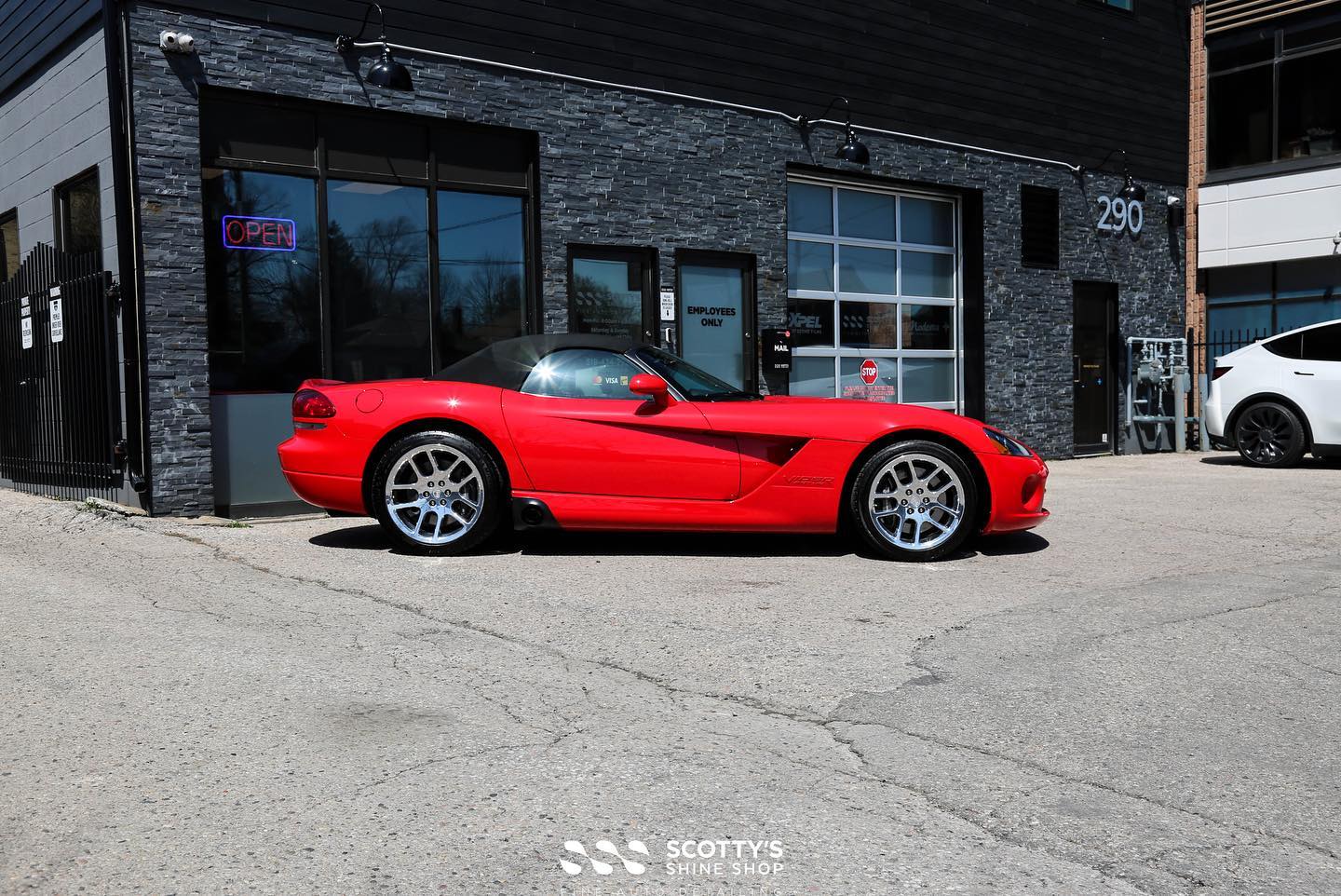 Dodge Viper paint correction and protected with Modesta BC-04 nano titanium glass coating London Canada