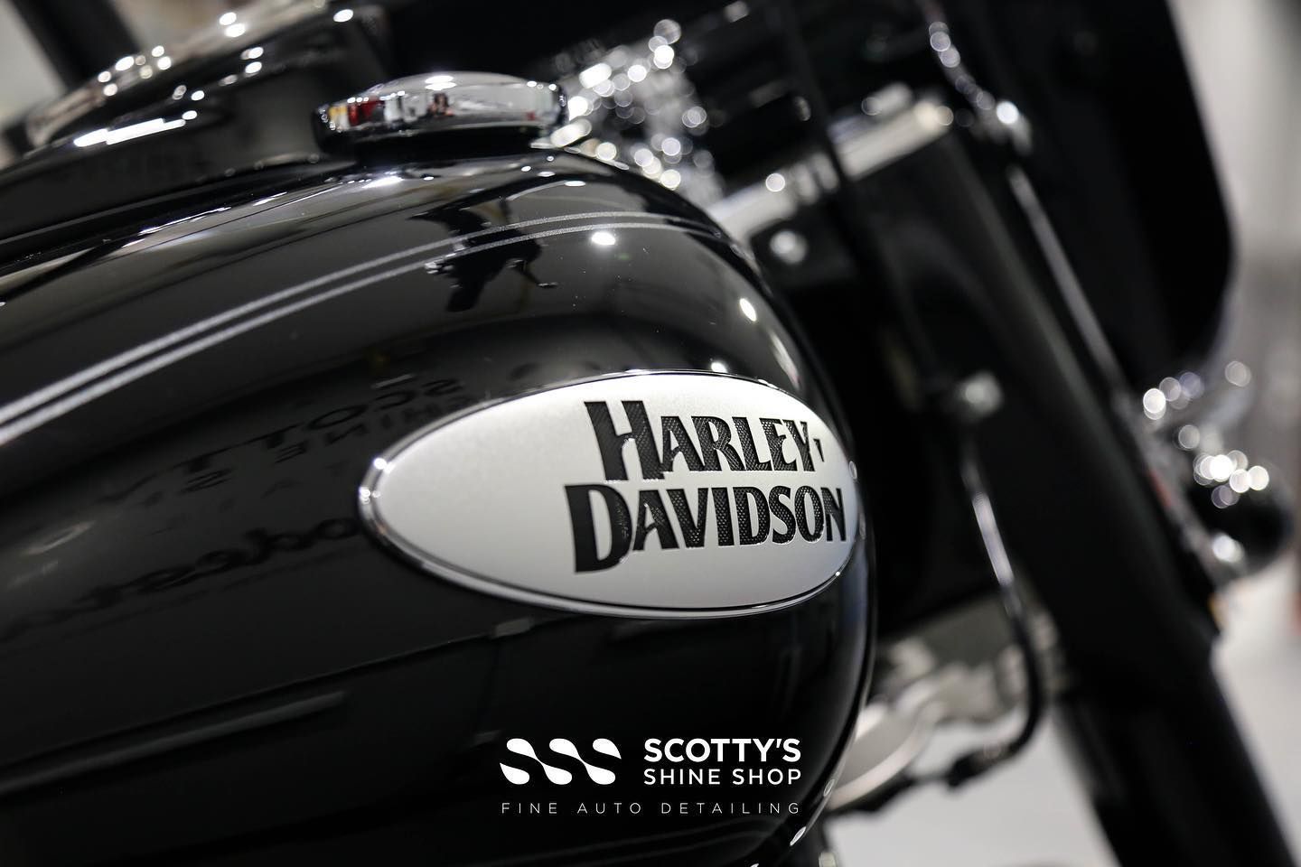 Harley Davidson Detailing and Ceramic Coating emblem close up London, Ontario