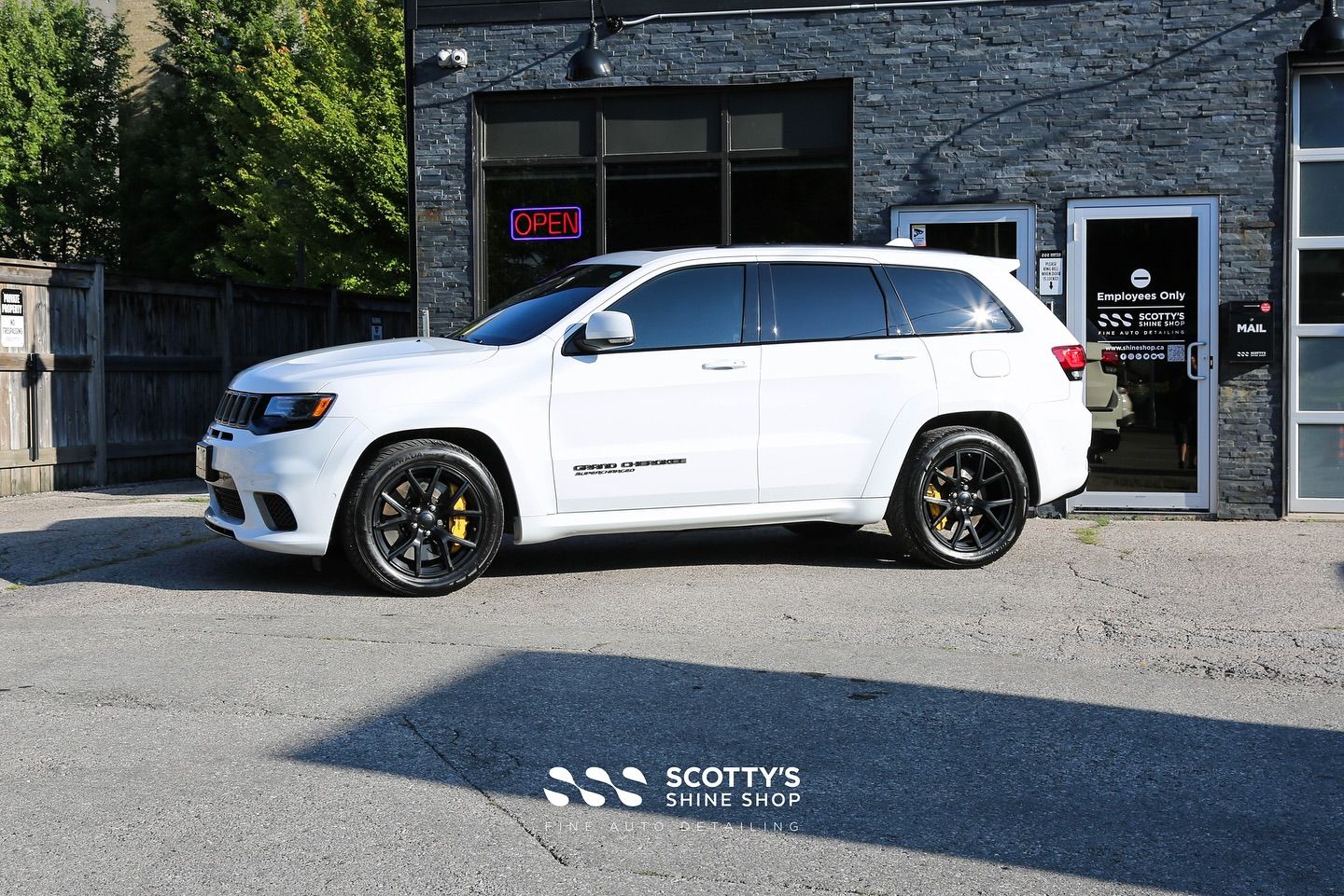Jeep Grand Cherokee Supercharged Suntek Ultra Paint Protection Film, Light Paint Correction and Modesta BC-04 Nano-Titanium Glass Coating side view London, ON