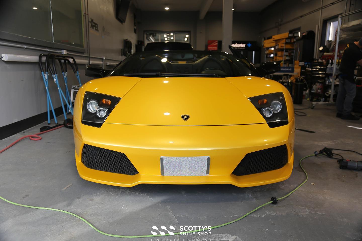 Lamborghini Murcielago xpel Prime XR Plus ceramic window film and STEK Dynoflex windshield protection film London On