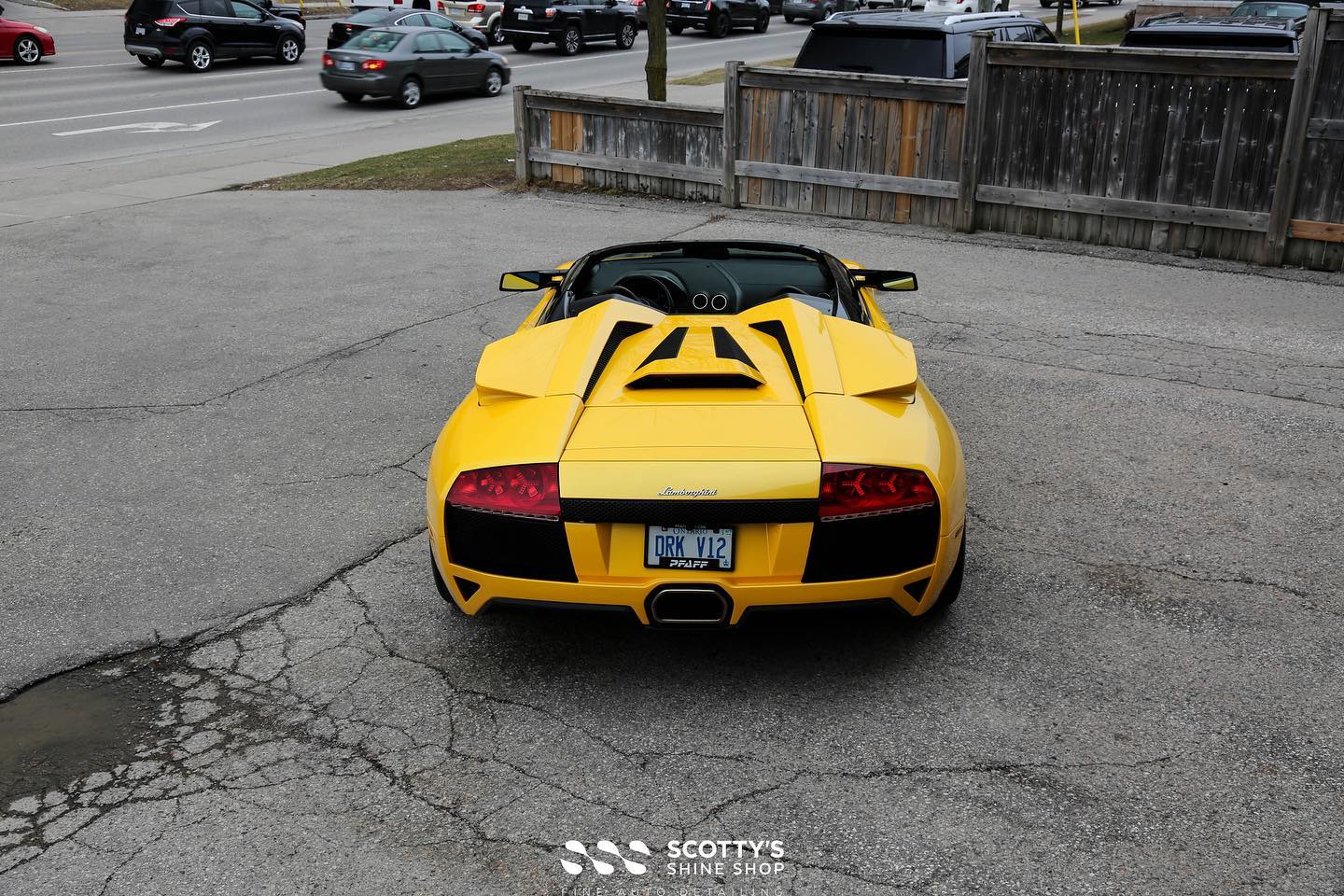 Lamborghini Murcielago Xpel Prime XR plus ceramic window tint and Stek Dynoflex windshield protection film London On