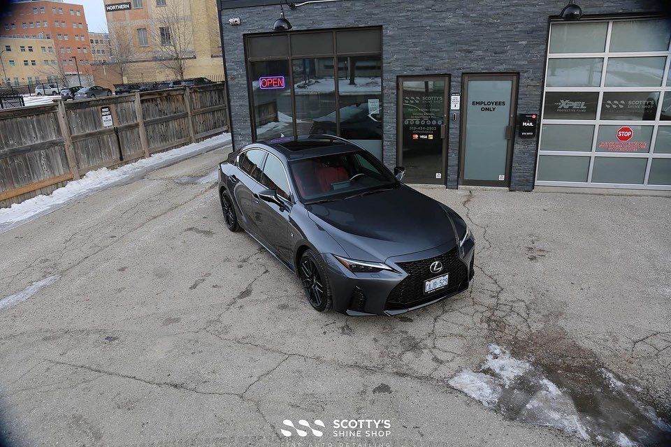 Lexus IS 350 - full new car prep, paint correction and Modesta BC-04 nano-titanium glass coating Modesta exterior glass coating - Ldn Ontario