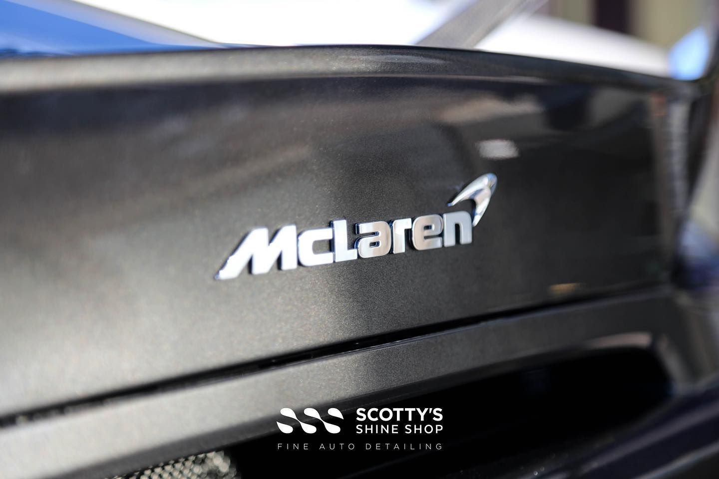 McLaren 570S Xpel Ultimate Plus Paint Protection Film and a Premium Ceramic Coating McLaren emblem close up London, ON