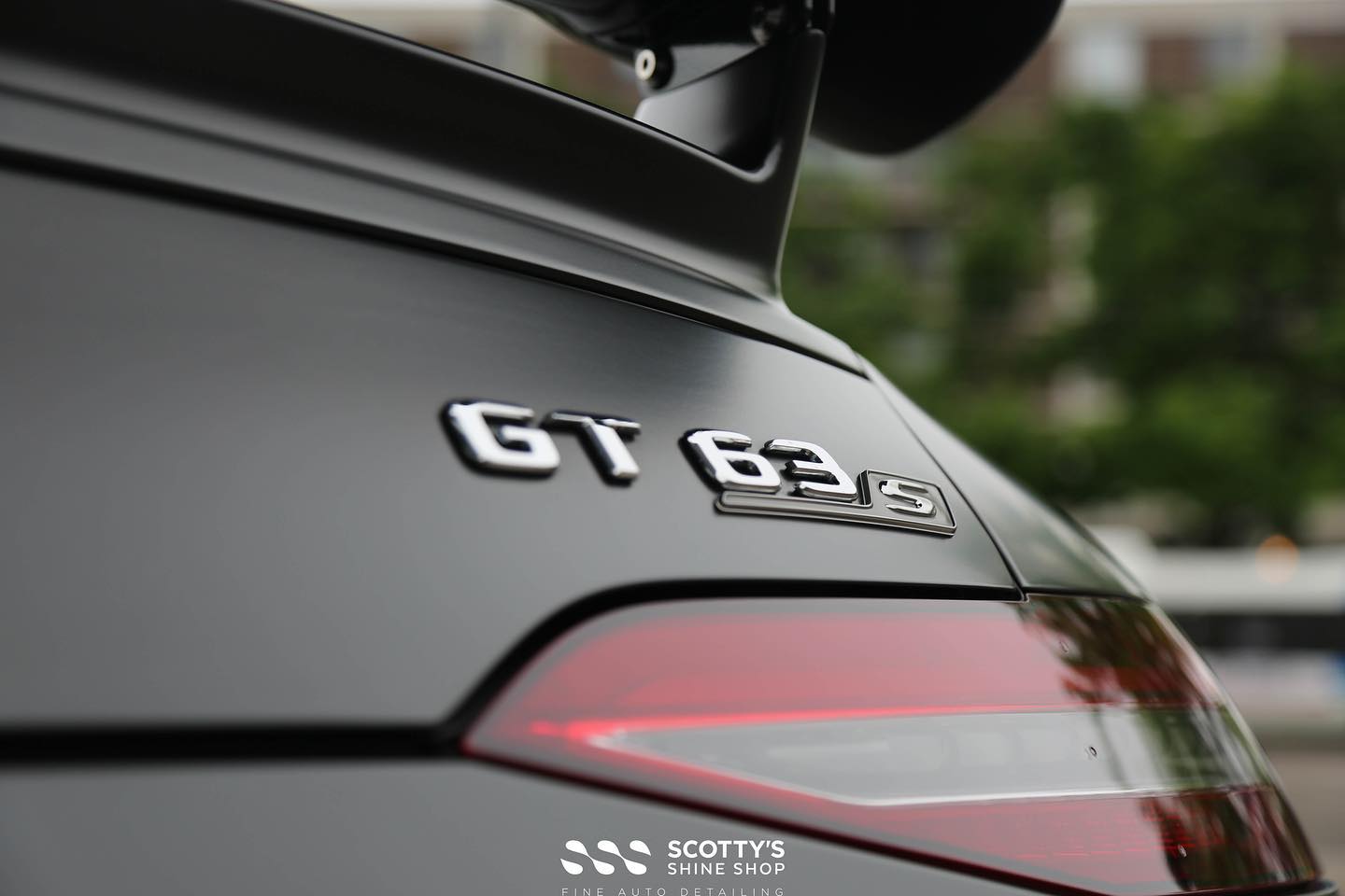 Mercedes GT63s Gtechniq Crystal Serum Ultra rear close up London