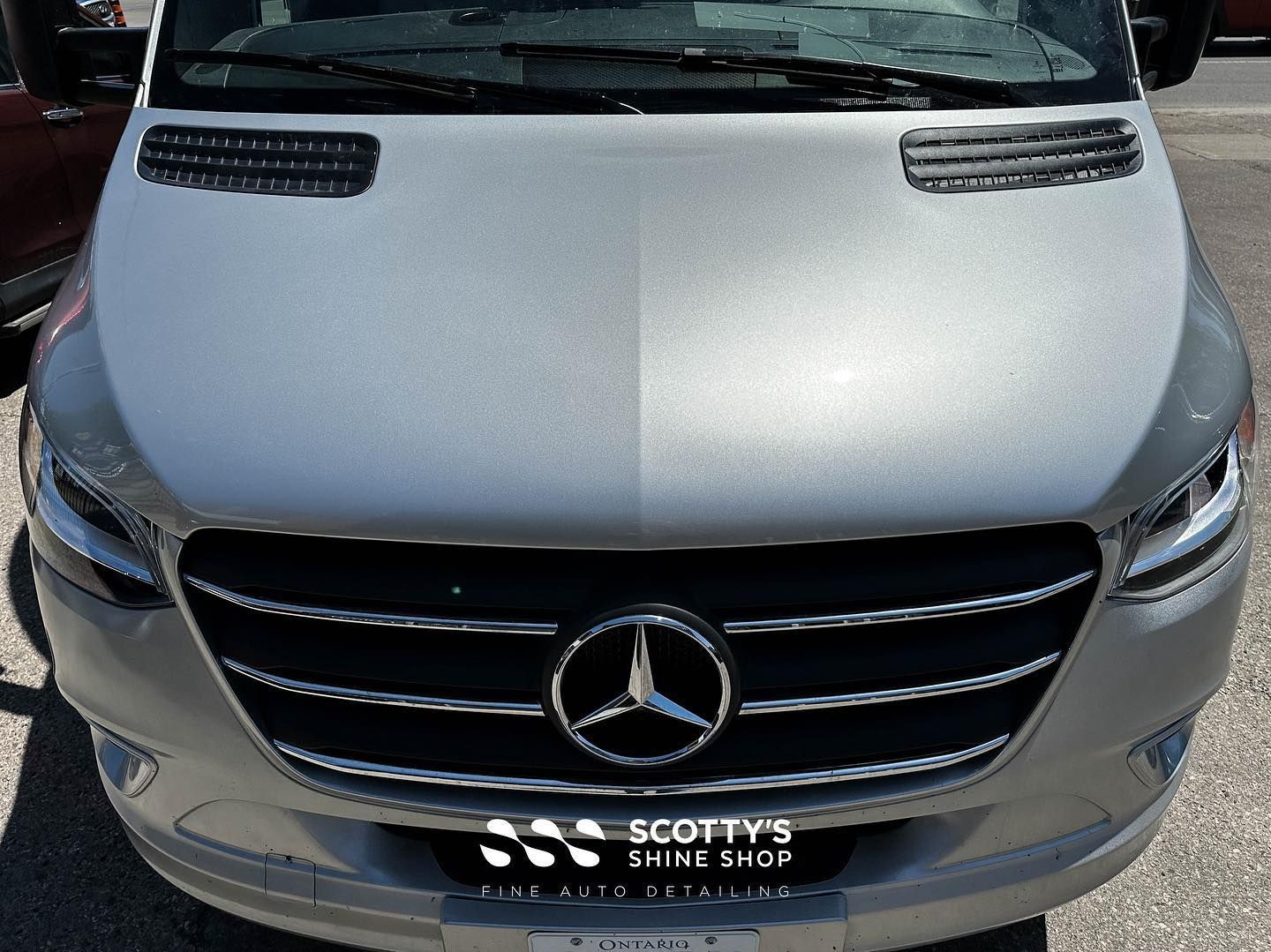 Mercedes Sprinter Van Paint Correction and Xpel Ultimate Plus Paint Protection Film London, Canada