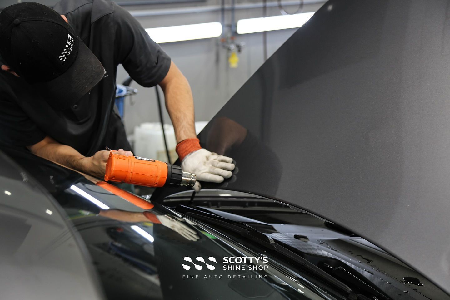 Porsche 911 GT3 Paint Protection Film Replacement installation close up view London, Ontario