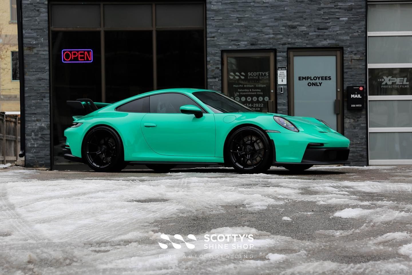 Porsche 911 GT3 Xpel Ultimate Plus Paint Protection Film, Xpel Prime XR Ceramic Window Tint and Gtechniq Crystal Serum Ultra Ceramic Coating London, Ontario