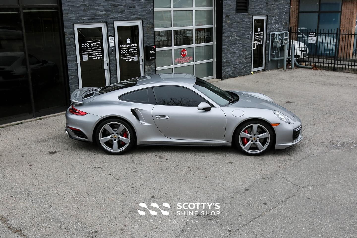 Porsche 911 Turbo Xpel Ultimate Plus Paint Protection Film side view London, Ontario
