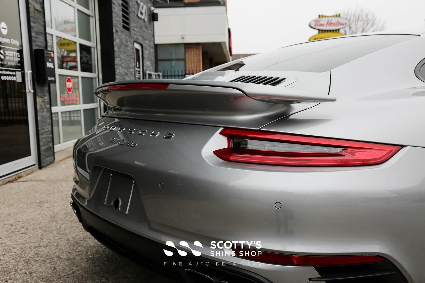 Porsche 911 Turbo Xpel Ultimate Plus Paint Protection Film rear view London, On