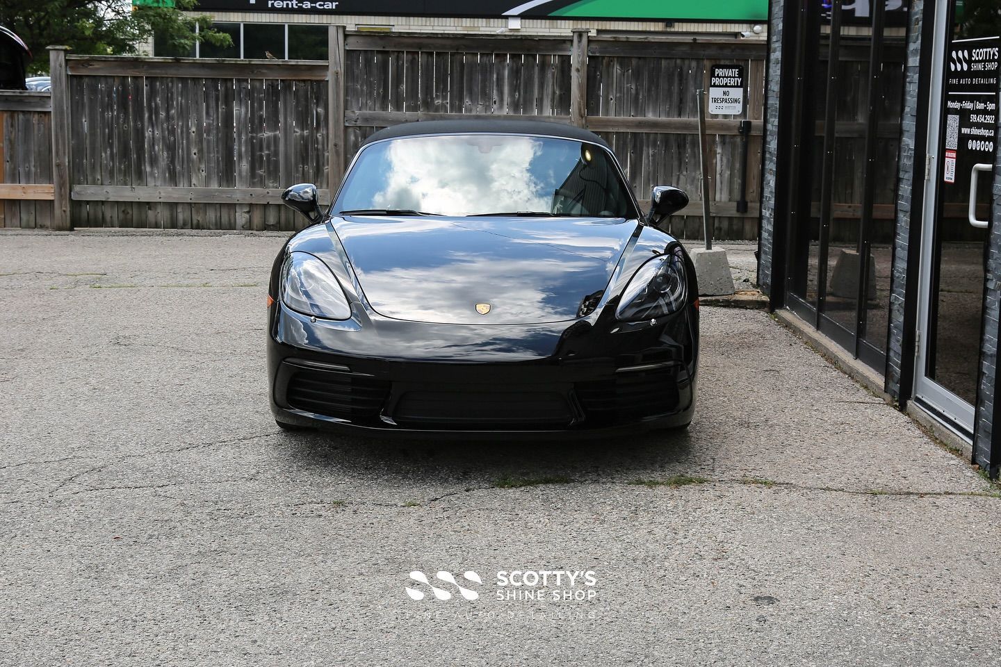 Porsche Boxster S Premium Suntek Ultra Paint Protection Film Coverage on the Full Front End front end close up London, Ontario