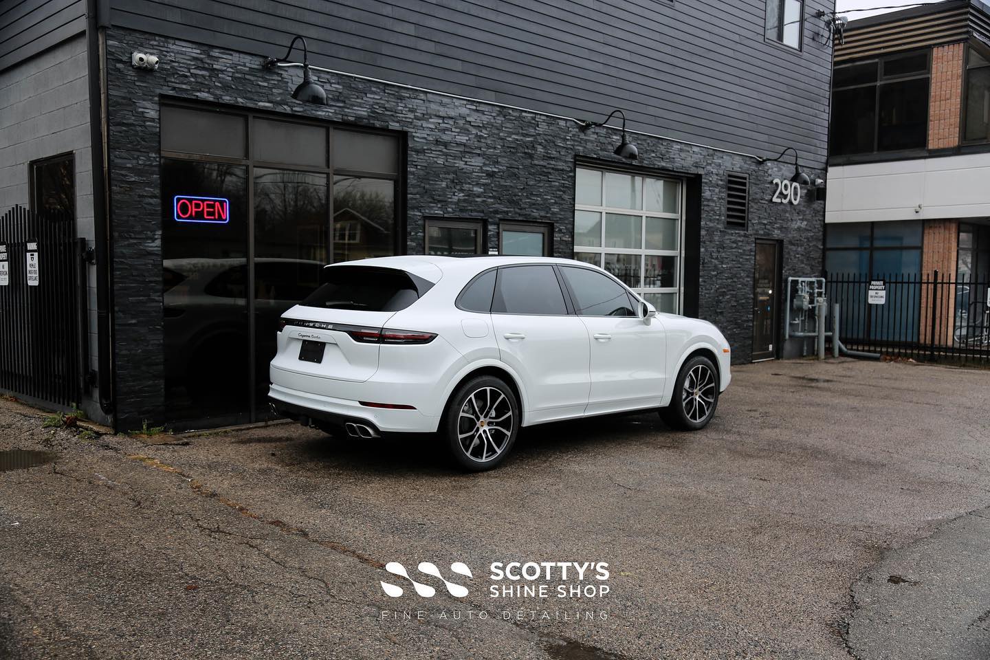 Porsche Cayenne Turbo Xpel Ultimate Plus paint protection film rear view London ON CANADA